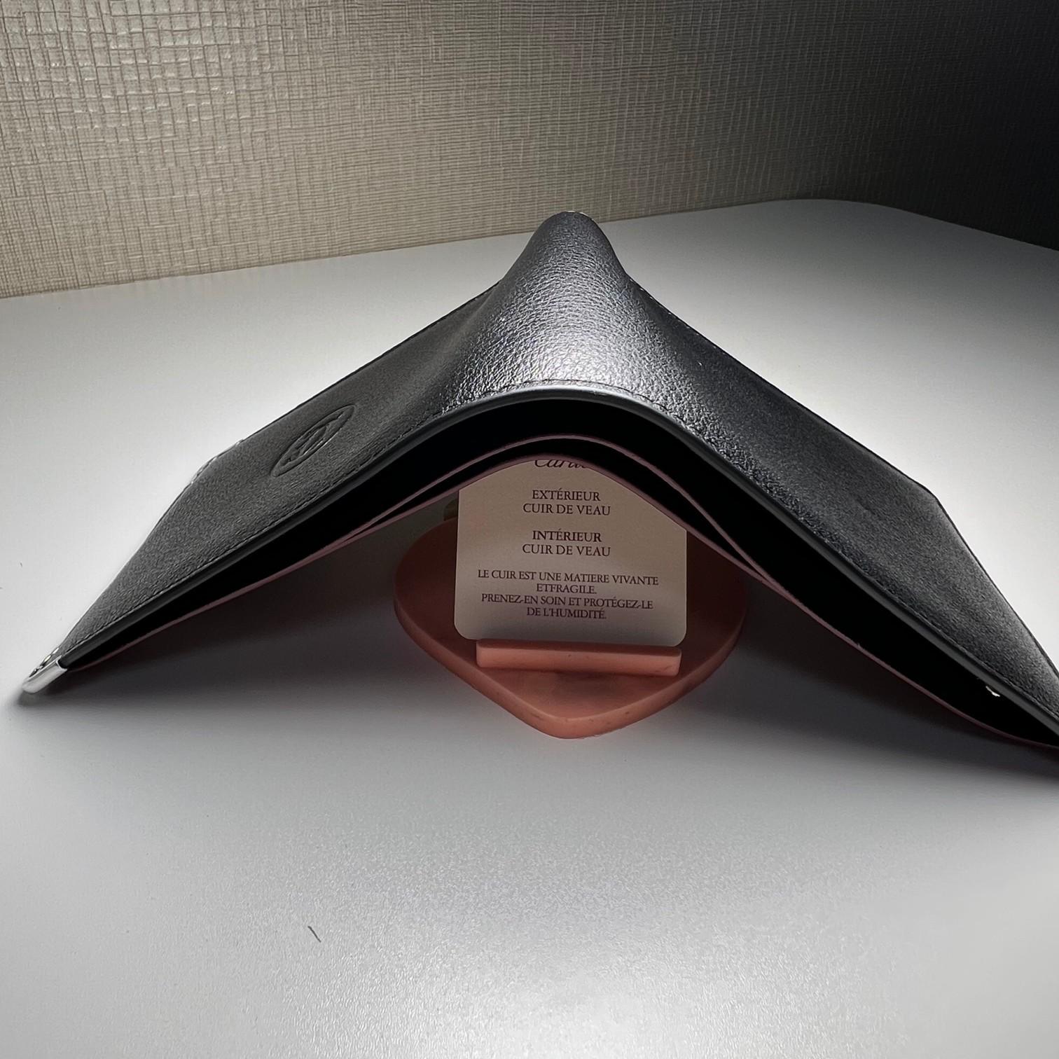 Cartier BlackRed Leather Double Logo Wallet  12*9.5cm - DesignerGu