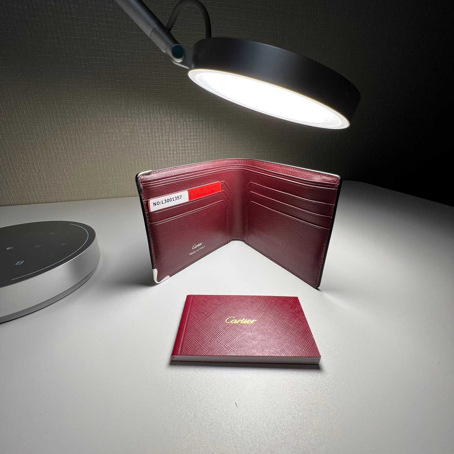 Cartier BlackRed Leather Double Logo Wallet  12*9.5cm - DesignerGu