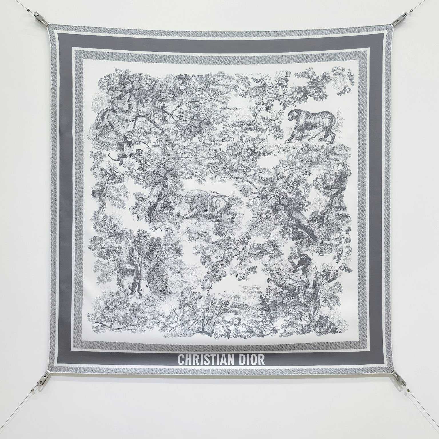 Dior Toile de Jouy Sauvage 90 Square Scarf  - DesignerGu