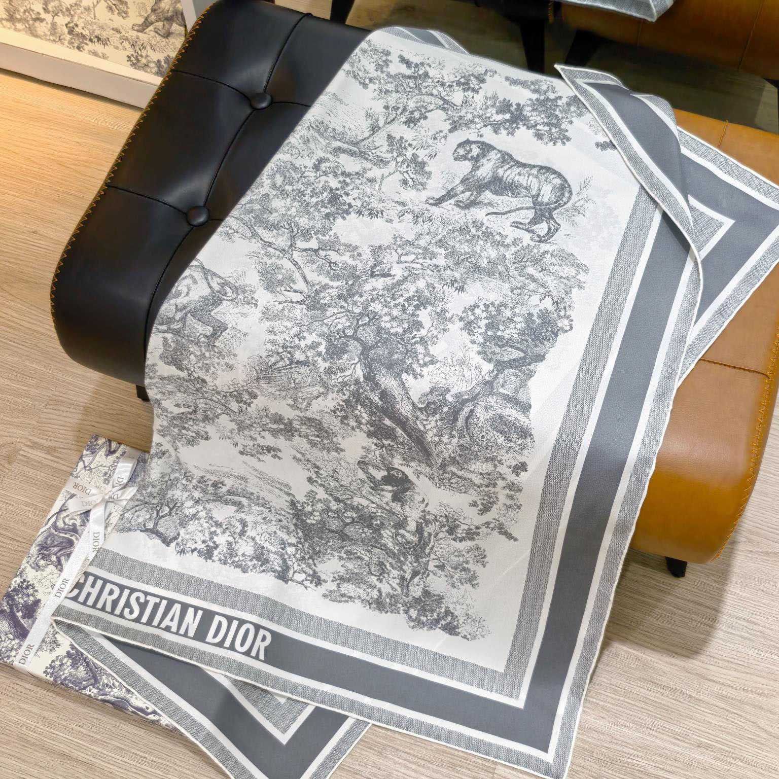 Dior Toile de Jouy Sauvage 90 Square Scarf  - DesignerGu