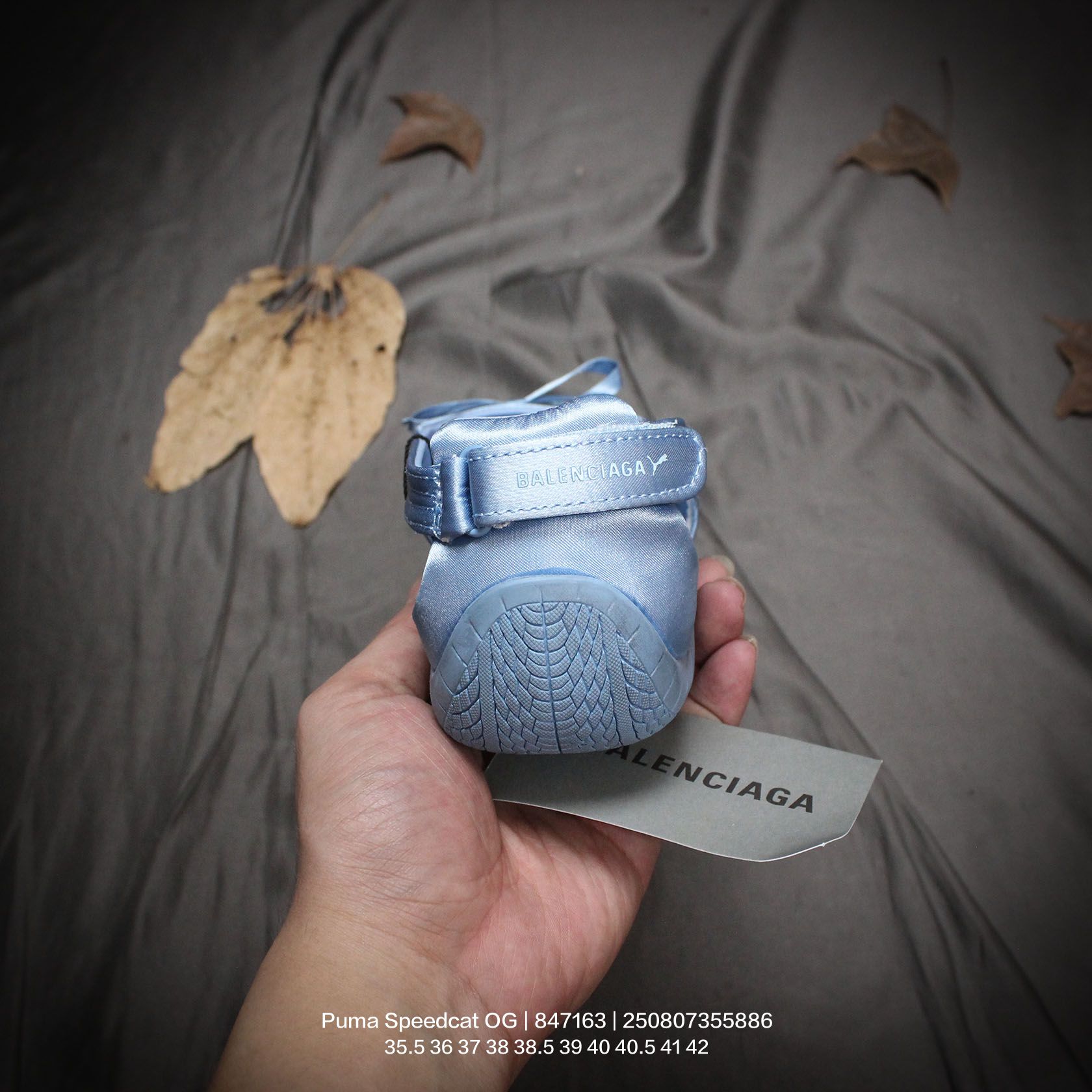 Balenciaga Speedcat Ballet Satin Balenciaga In Light Blue Satin - DesignerGu