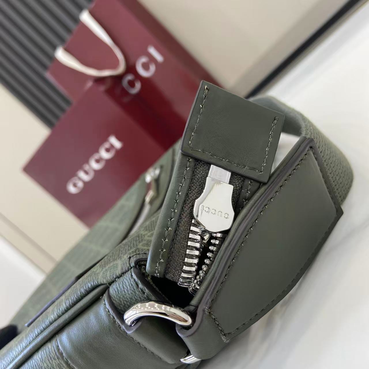 Gucci GG Monogram Small Messenger Bag - DesignerGu