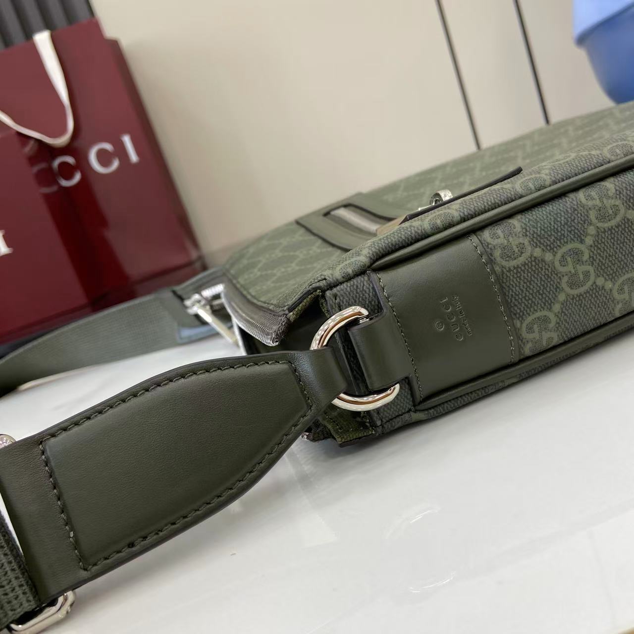 Gucci GG Monogram Small Messenger Bag - DesignerGu