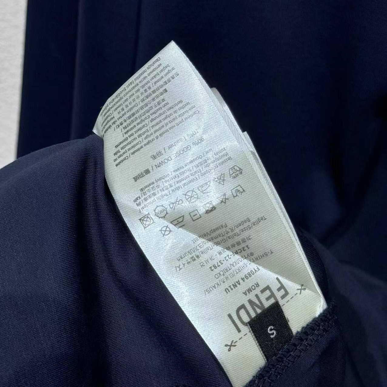 Fendi Blue Cotton T-shirt - DesignerGu