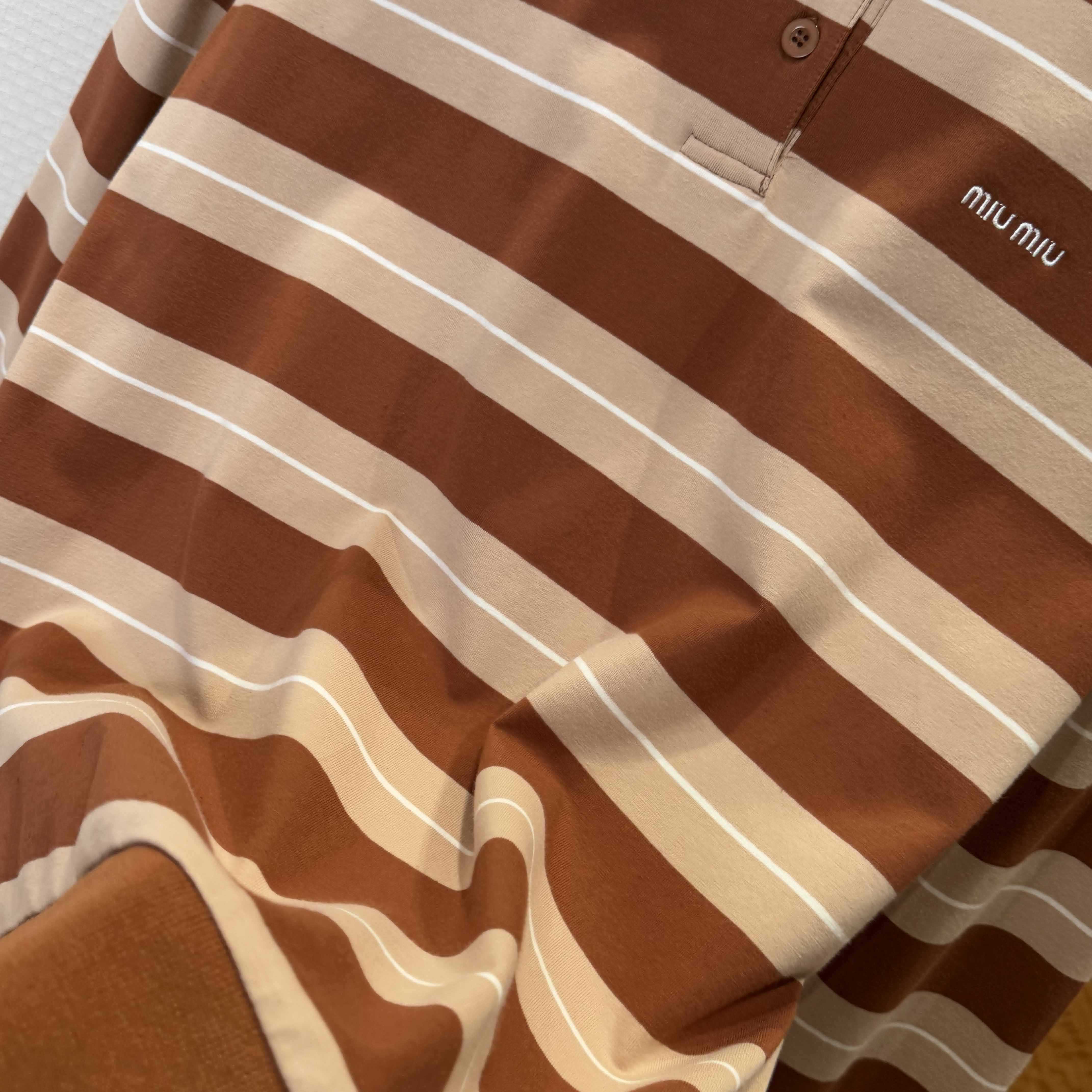 Miu Miu Cotton Knit Polo Shirt - DesignerGu