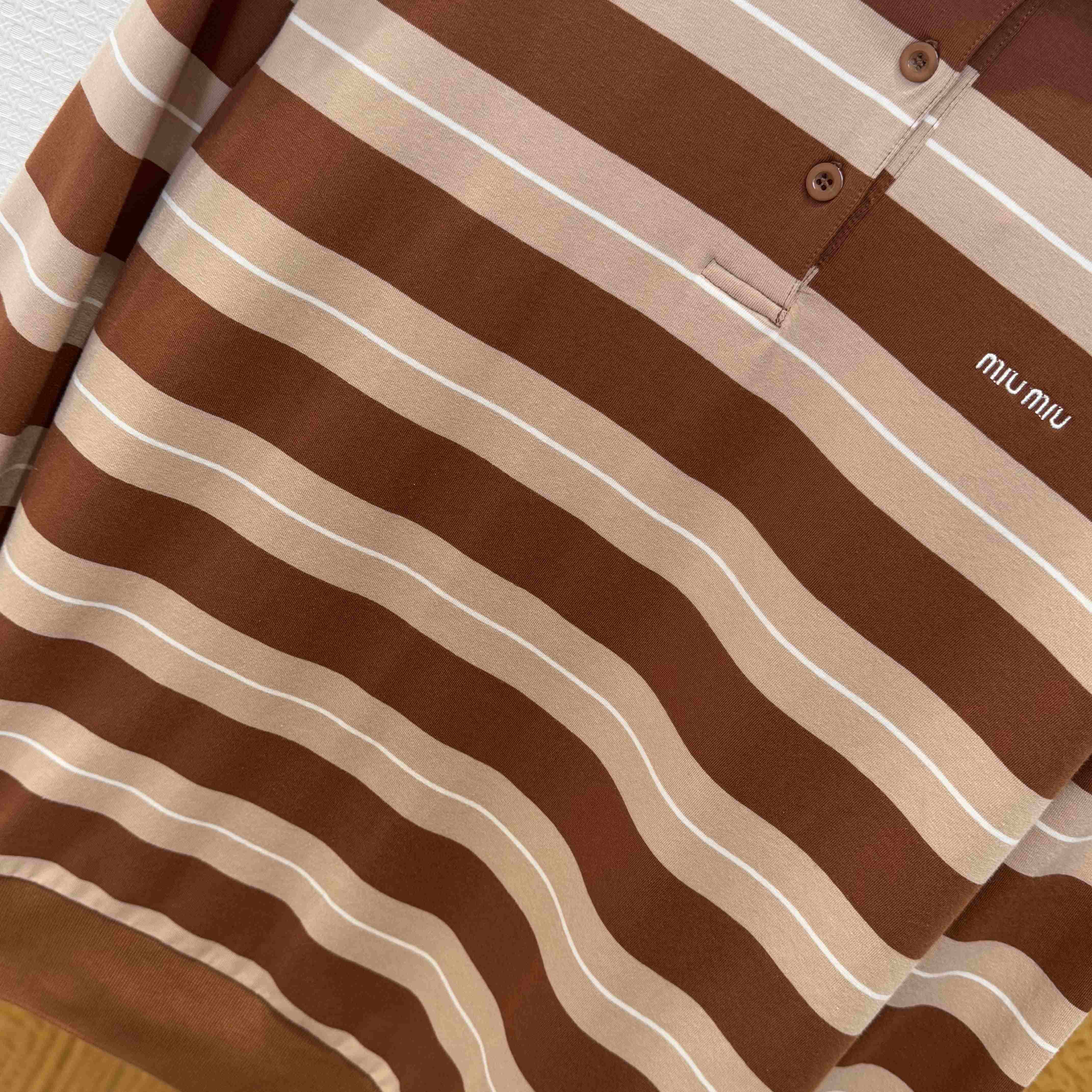 Miu Miu Cotton Knit Polo Shirt - DesignerGu