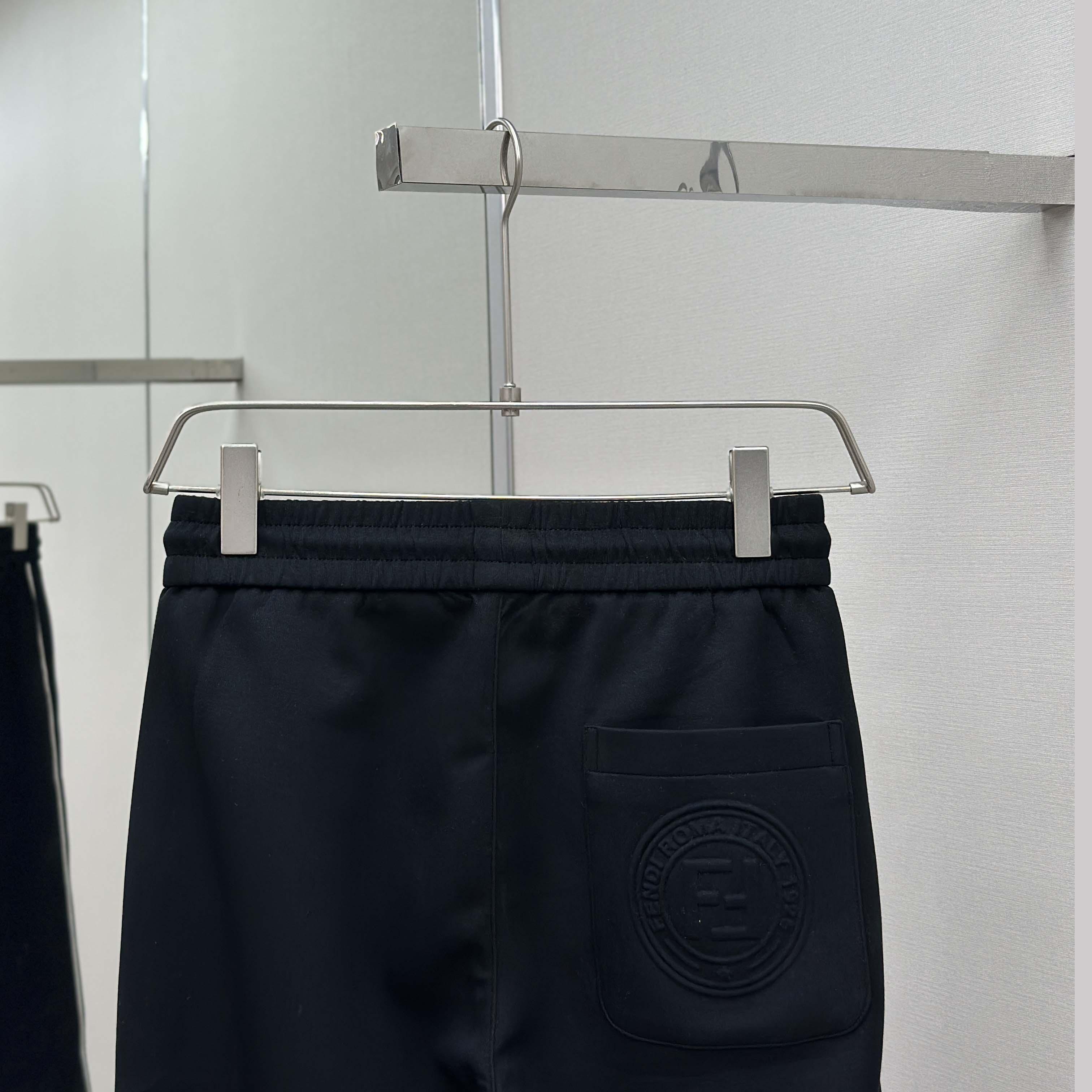 Fendi Black Cotton Pants - DesignerGu