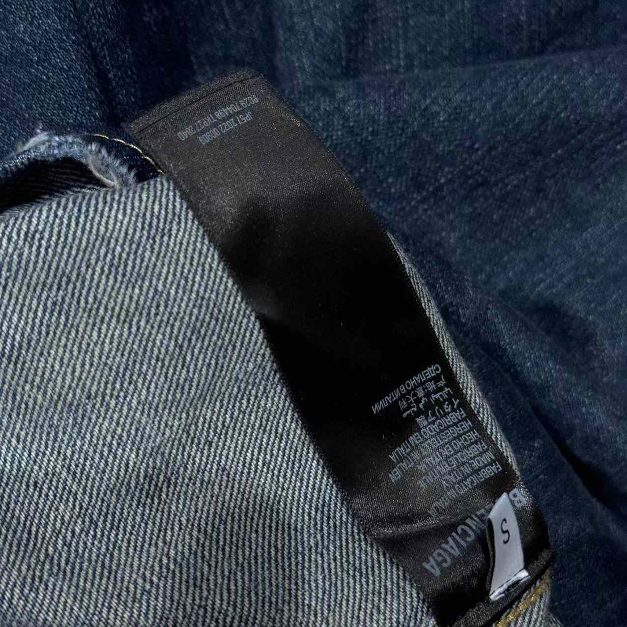 Balenciaga Zip-Up Denim Jacket In Blue Cotton Denim - DesignerGu