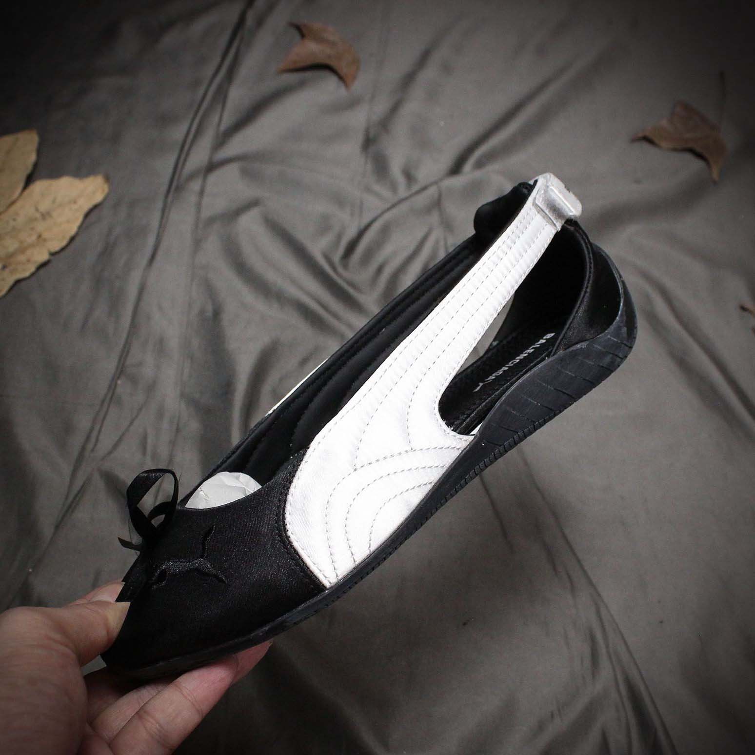 Balenciaga Speedcat Ballet Satin Balenciaga in black and white satin - DesignerGu