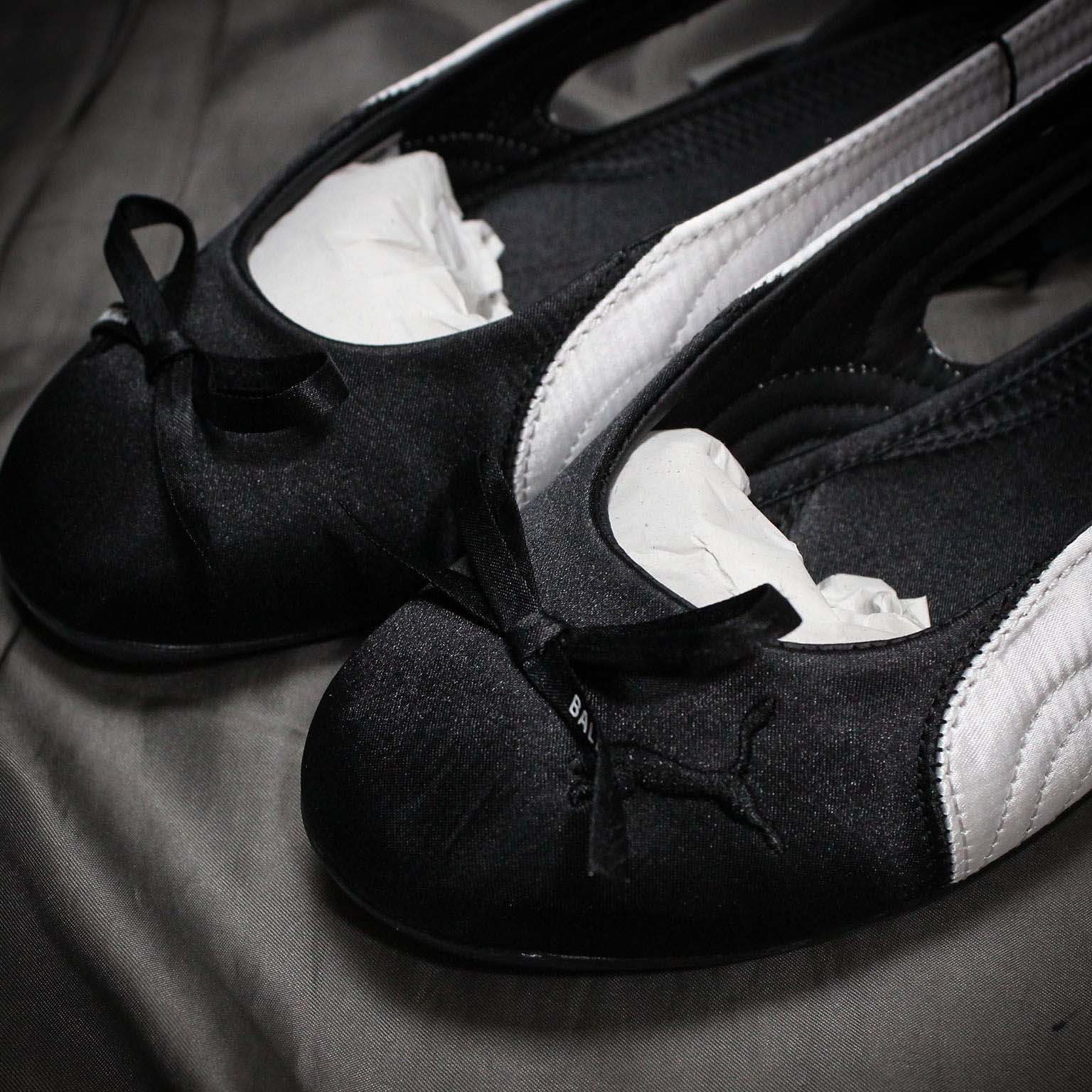 Balenciaga Speedcat Ballet Satin Balenciaga in black and white satin - DesignerGu