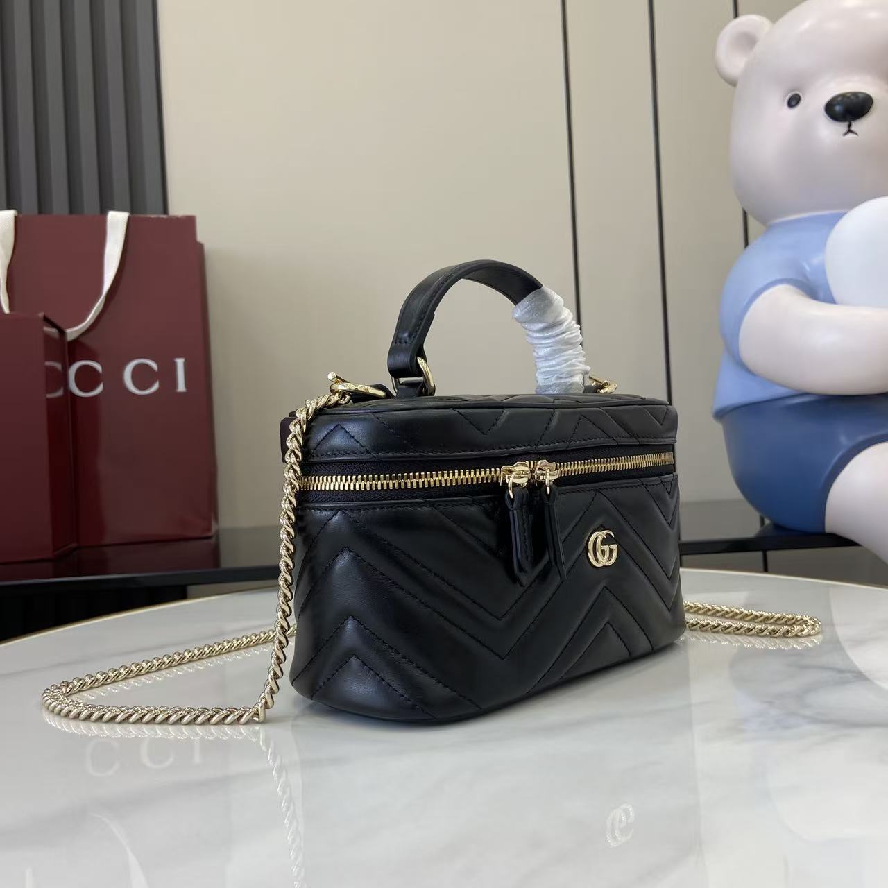 Gucci GG Marmont Mini Vanity Bag - DesignerGu