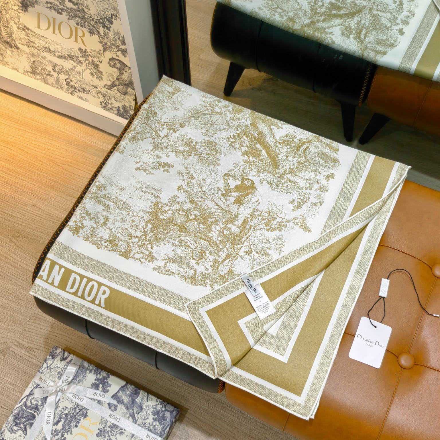 Dior Toile de Jouy Sauvage 90 Square Scarf  - DesignerGu