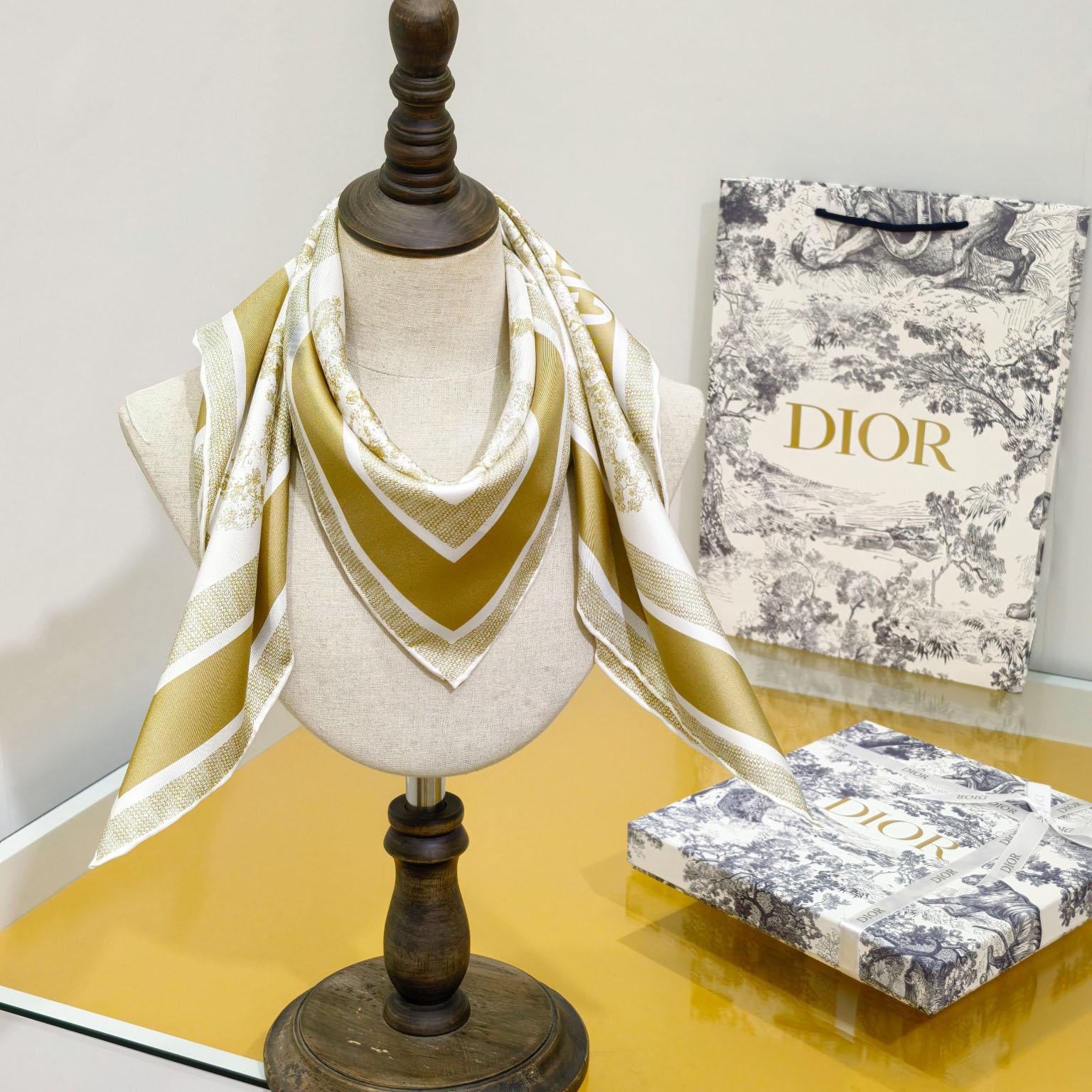 Dior Toile de Jouy Sauvage 90 Square Scarf  - DesignerGu