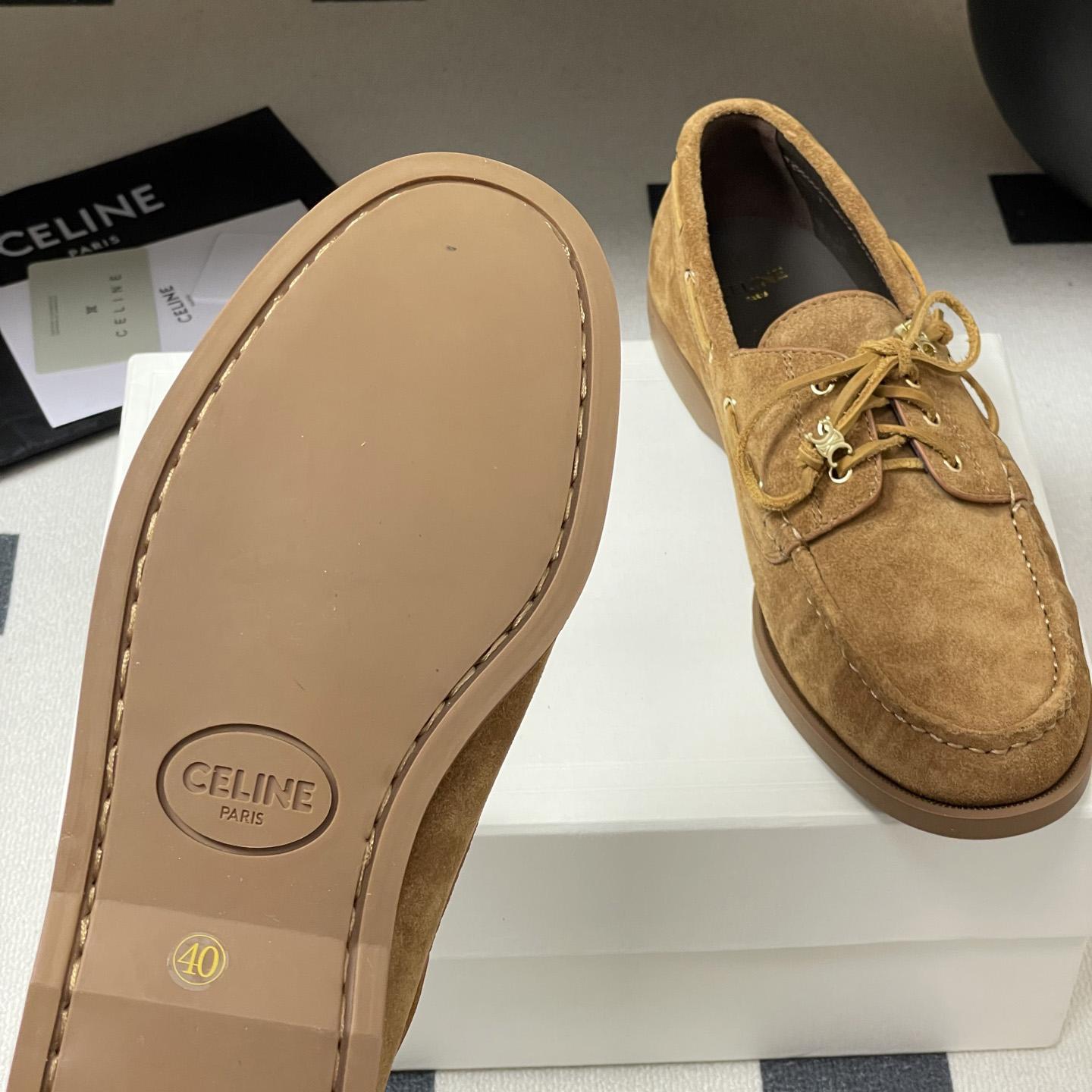 Celine Bateau In Suede Calfskin - DesignerGu