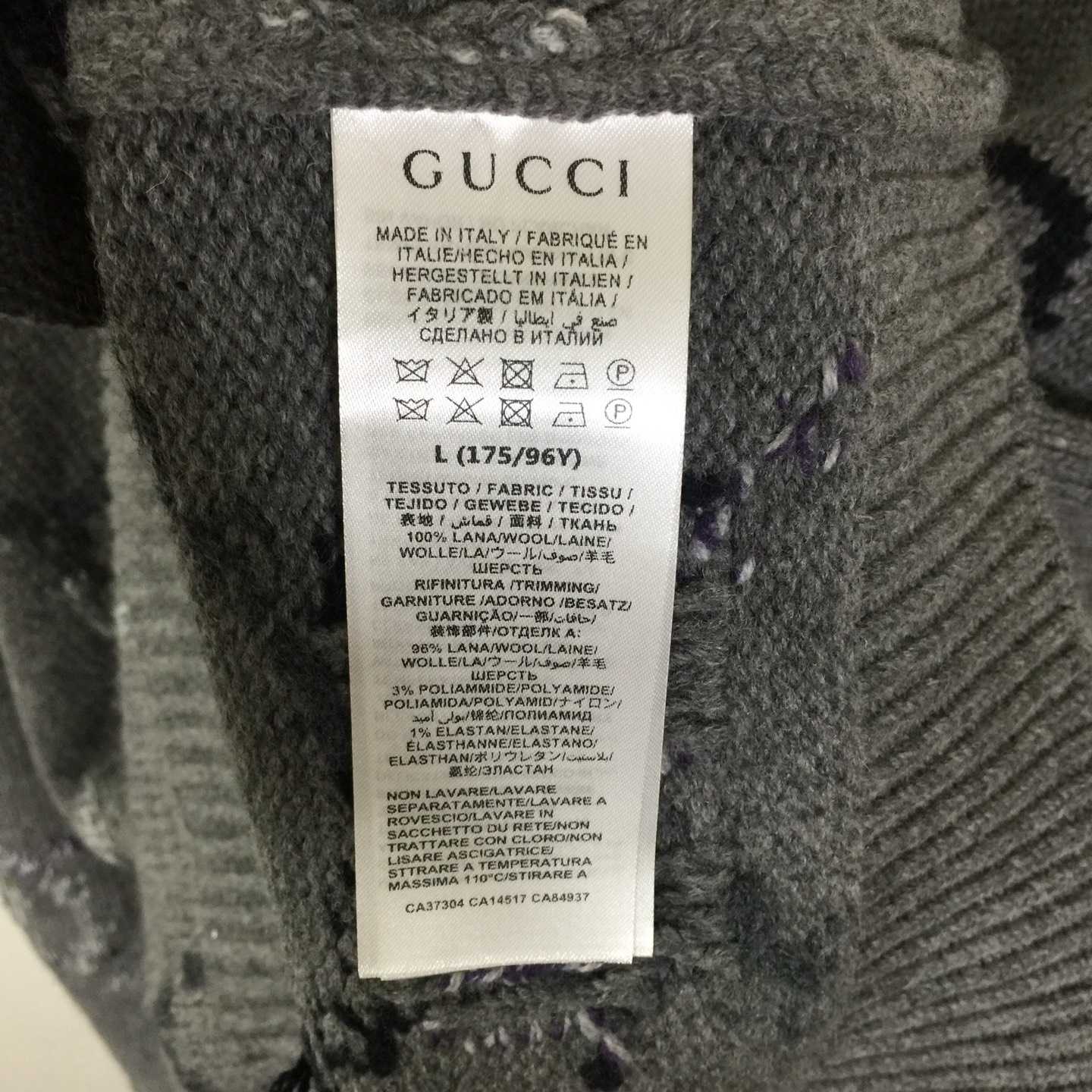 Gucci Wool Cardigan With GG Intarsia - DesignerGu