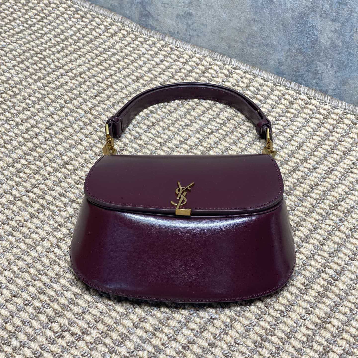 Saint Laurent Mini Voltaire Top Handle Bag In Patent Leather - DesignerGu