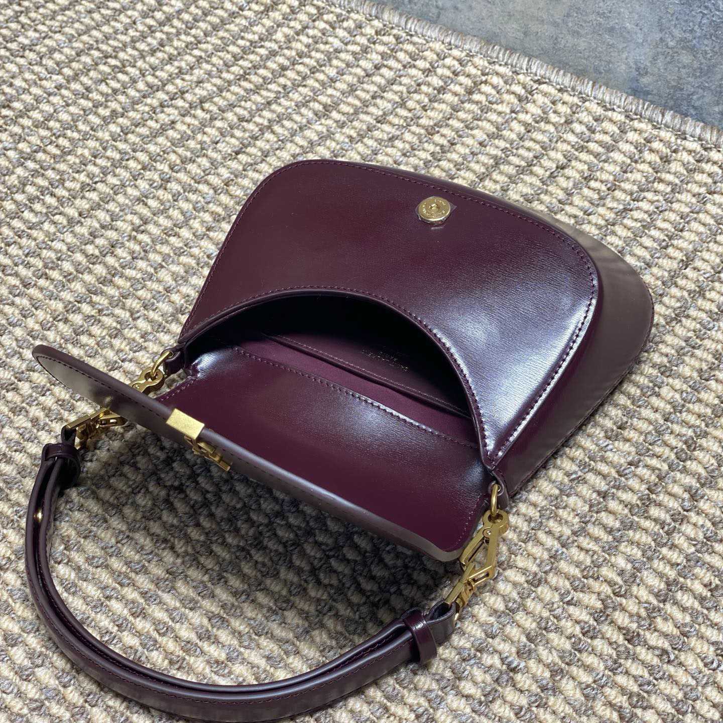 Saint Laurent Mini Voltaire Top Handle Bag In Patent Leather - DesignerGu