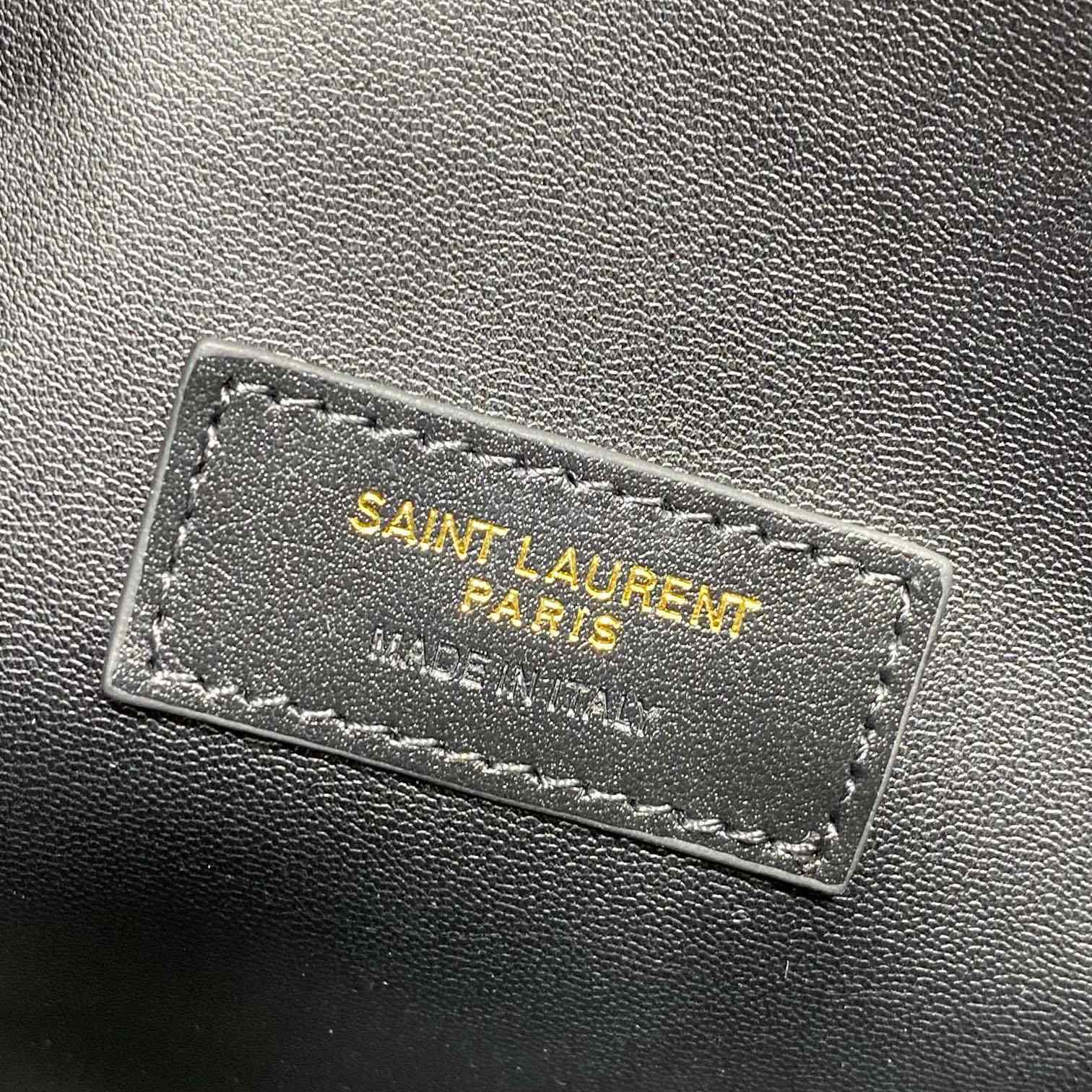 Saint Laurent Mini Toy Shopping Saint Laurent In Crocodile -  Embossed Leather - DesignerGu