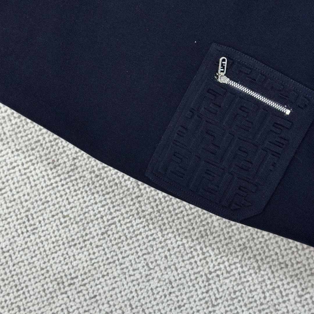 Fendi Navy Blue Wool Jumper - DesignerGu