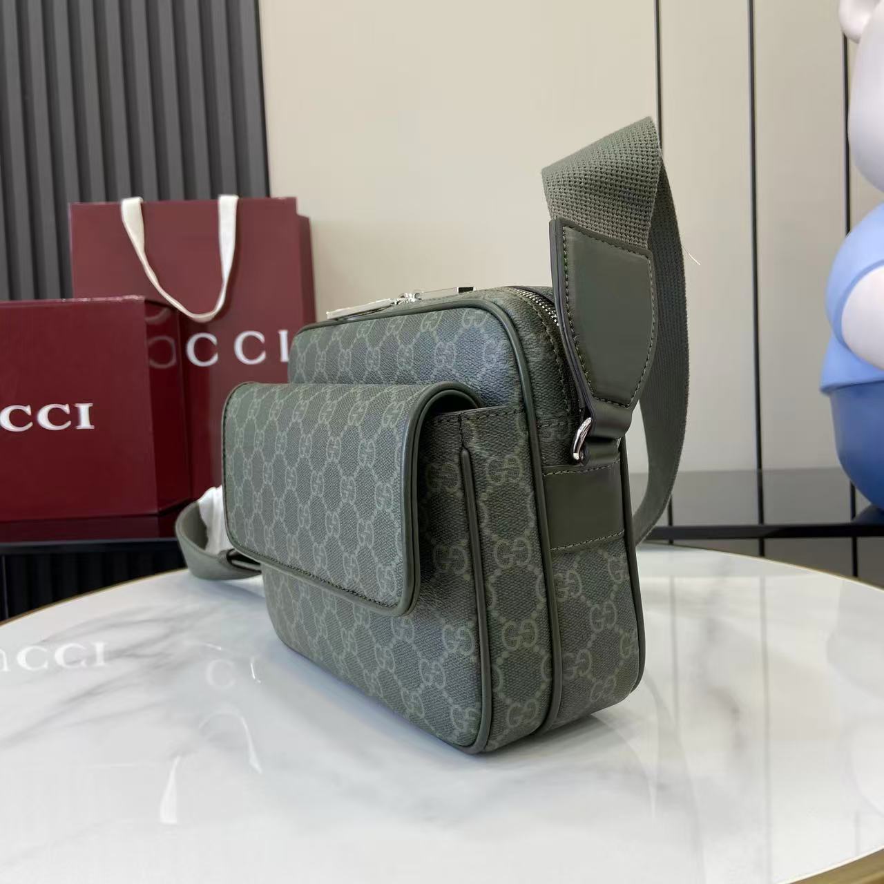 Gucci GG Monogram Small Crossbody Bag - DesignerGu