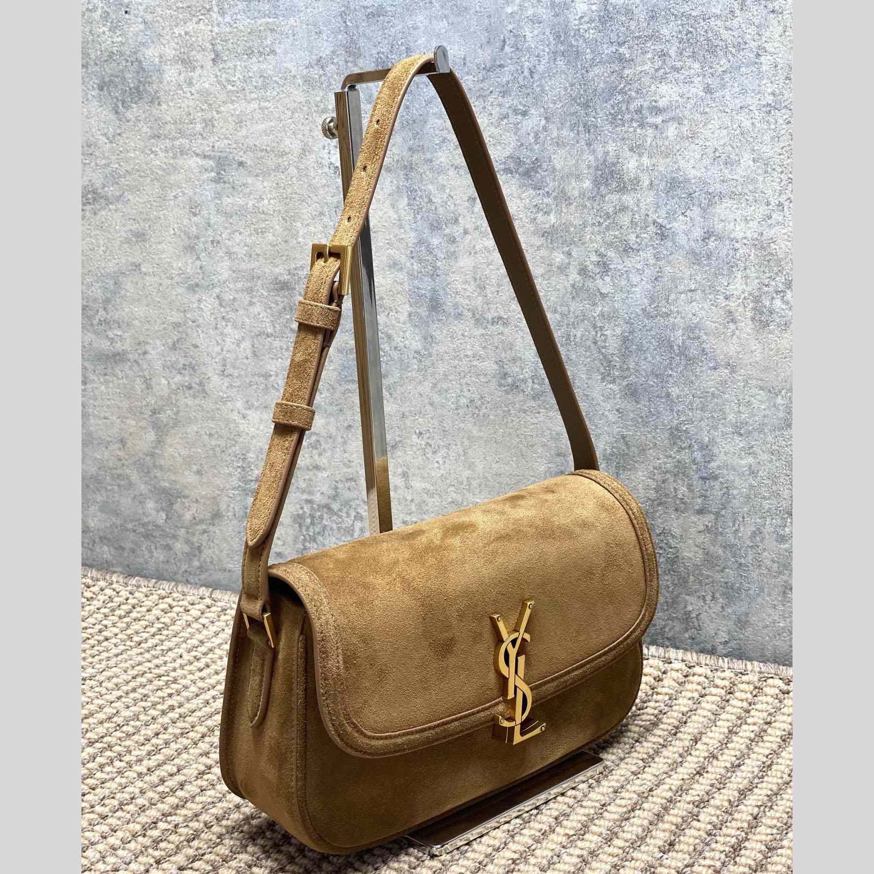 Saint Laurent Solferino Medium In Suede - DesignerGu