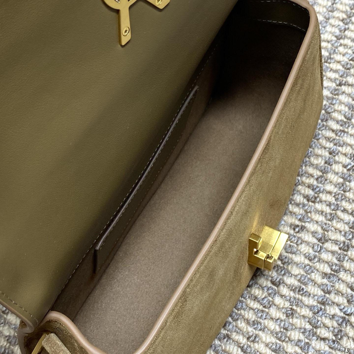 Saint Laurent Solferino Medium In Suede - DesignerGu