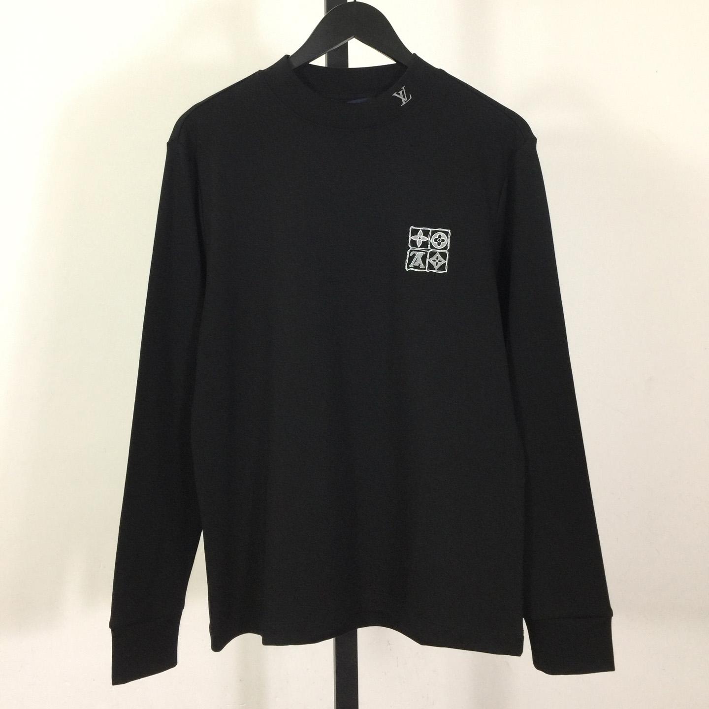 Louis Vuitton Embossed LV Long-Sleeved T-Shirt - DesignerGu