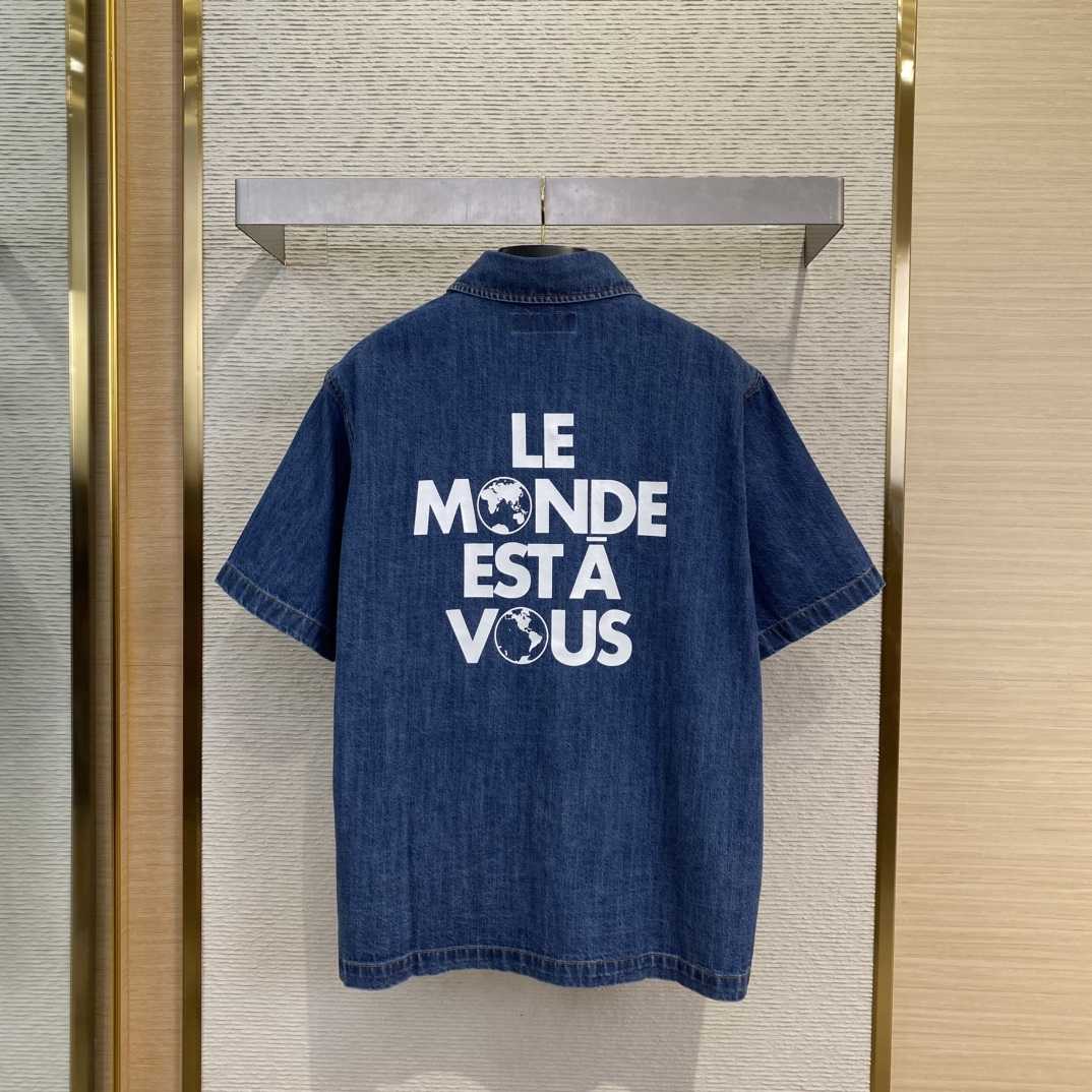 Louis Vuitton Signature Denim Short-Sleeved Shirt - DesignerGu