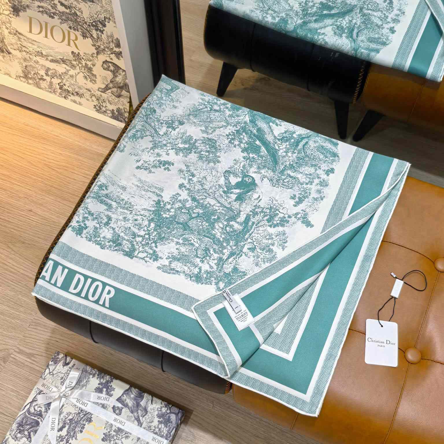 Dior Toile de Jouy Sauvage 90 Square Scarf  - DesignerGu