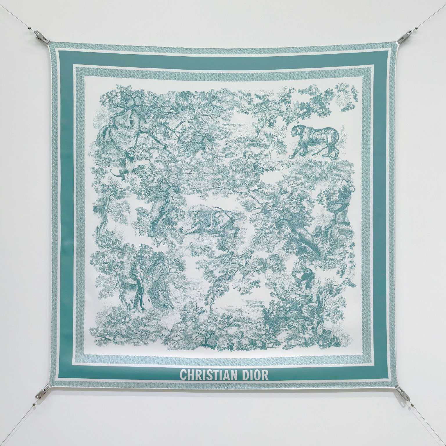 Dior Toile de Jouy Sauvage 90 Square Scarf  - DesignerGu