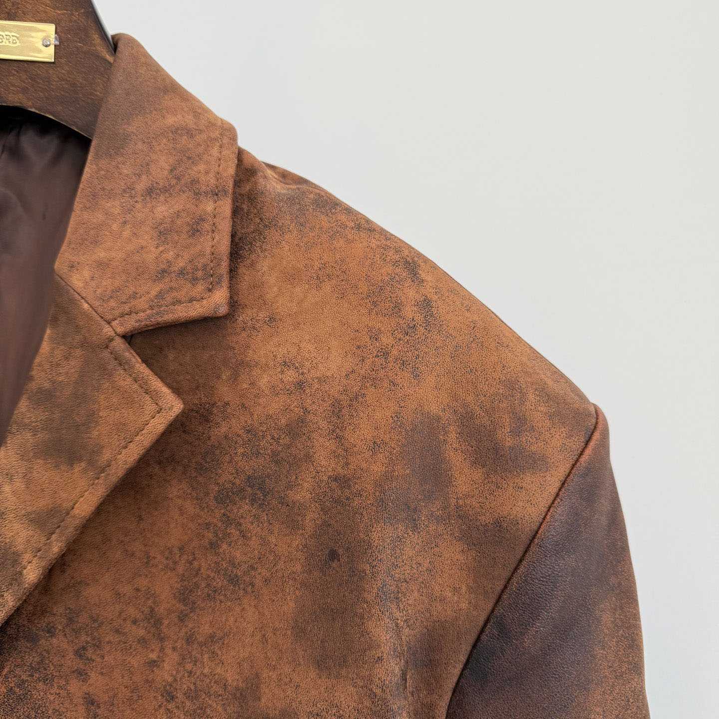 Miu Miu Waxed Suede Leather Jacket - DesignerGu