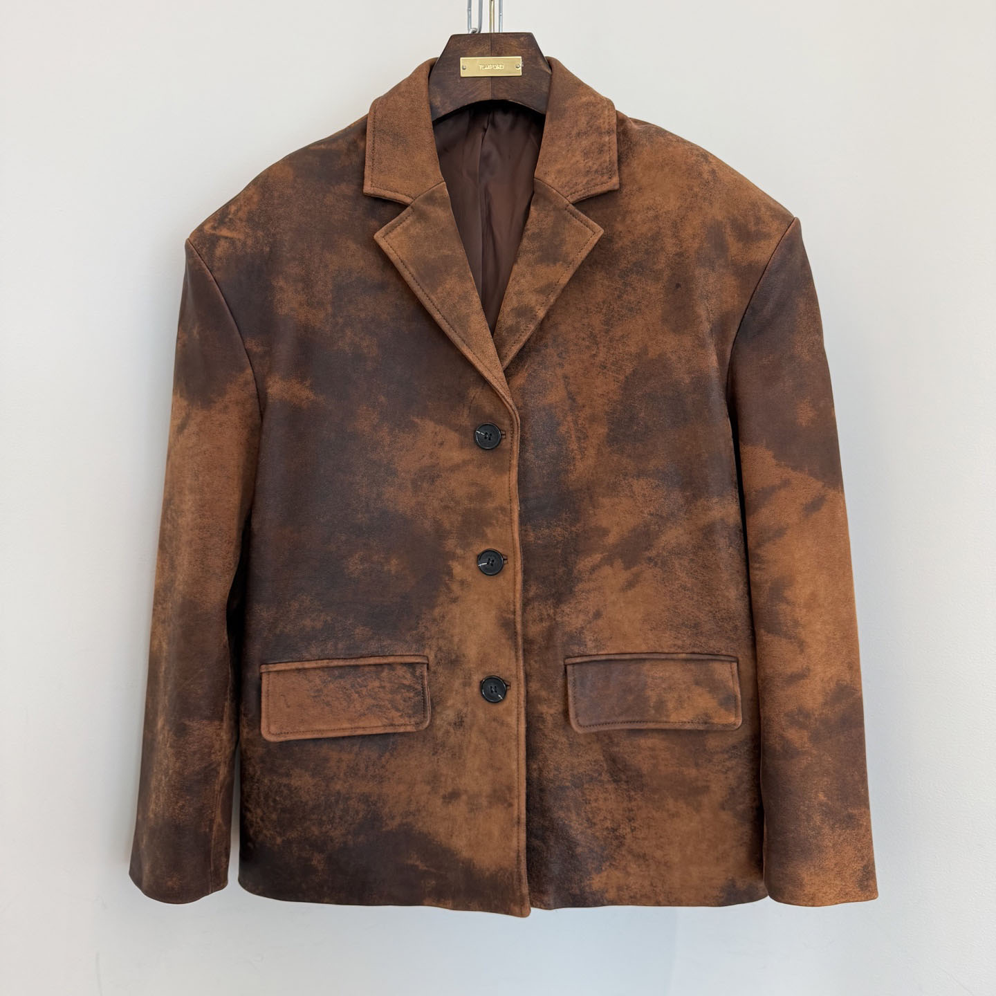 Miu Miu Waxed Suede Leather Jacket - DesignerGu