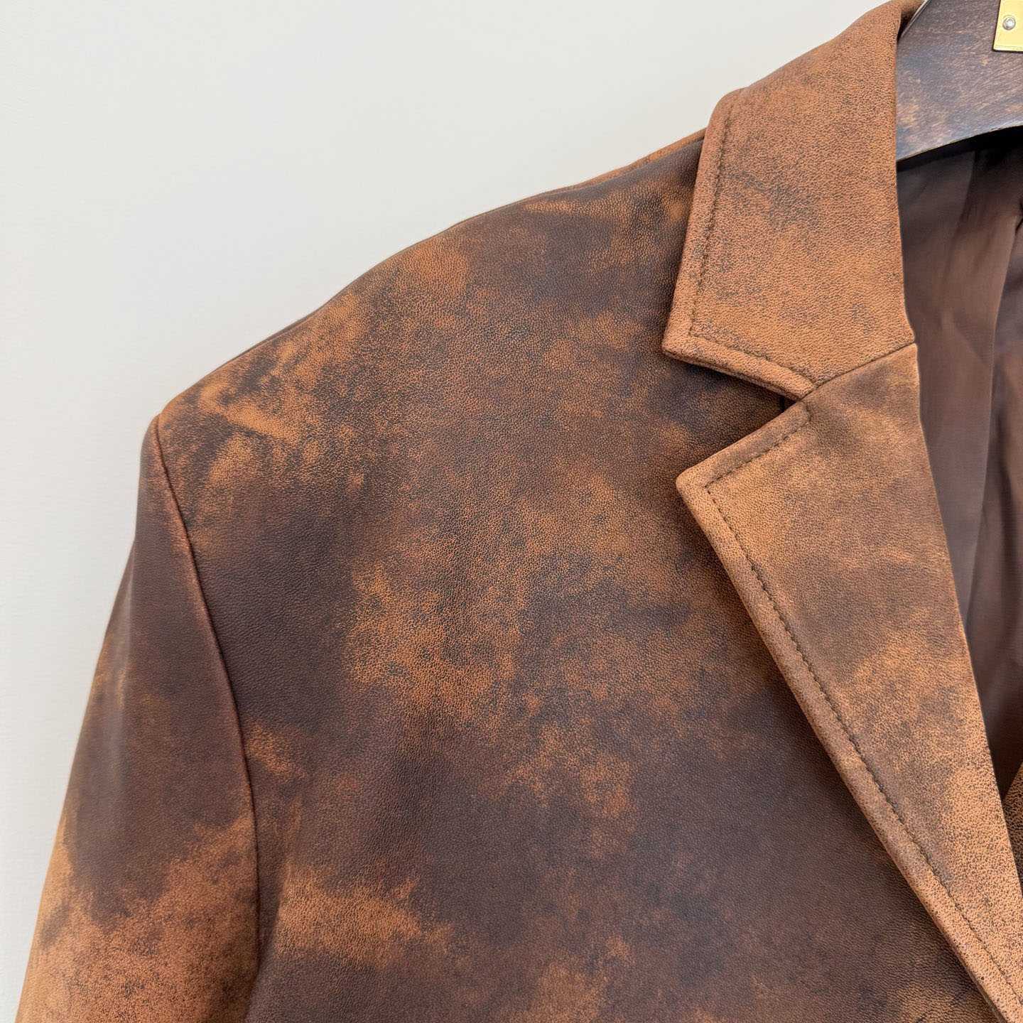 Miu Miu Waxed Suede Leather Jacket - DesignerGu
