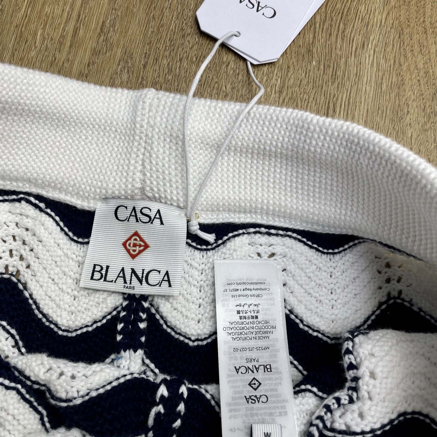 Casablanca Gradient Wave Crochet Shorts   D0108 - DesignerGu