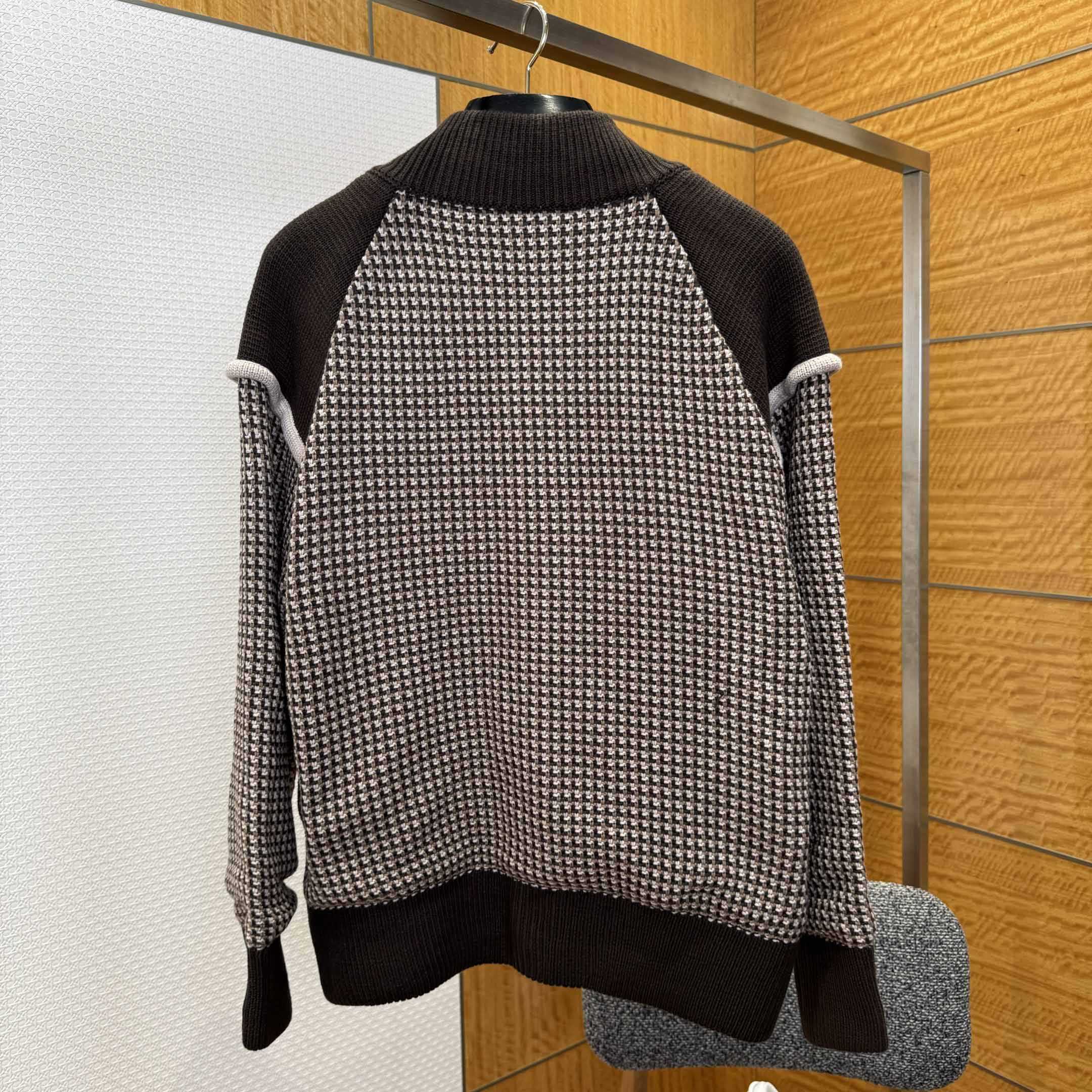 Louis Vuitton Knitted Cotton Jacquard Bomber   1AHC28 - DesignerGu