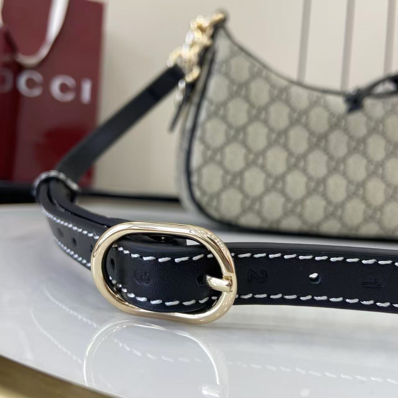 Gucci GG Emblem Small Shoulder Bag - DesignerGu