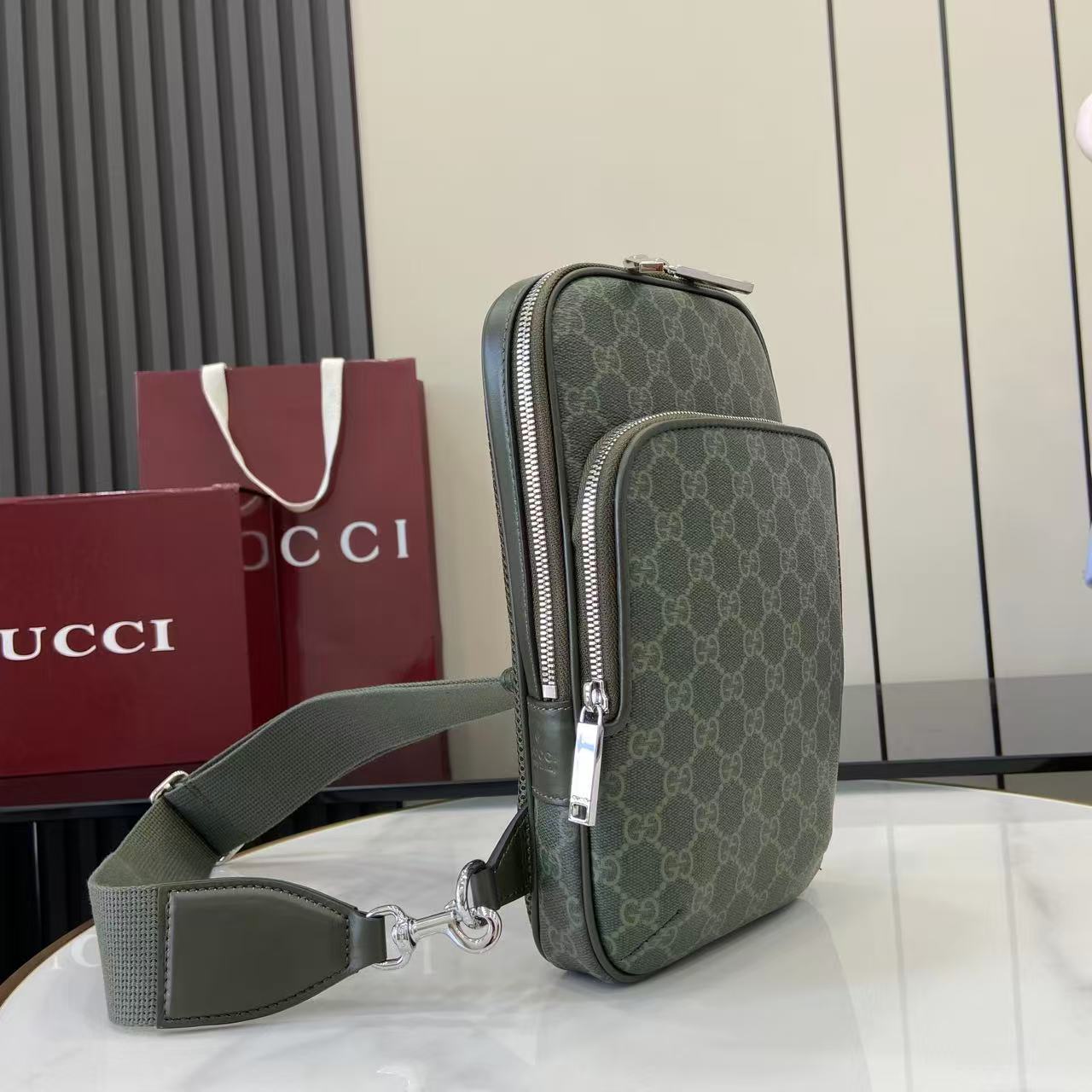 Gucci GG Monogram Small Slingbag - DesignerGu