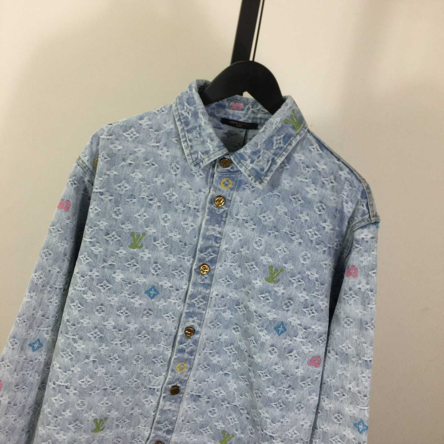 Louis Vuitton Tyler Colorful Card Denim Shirt - DesignerGu