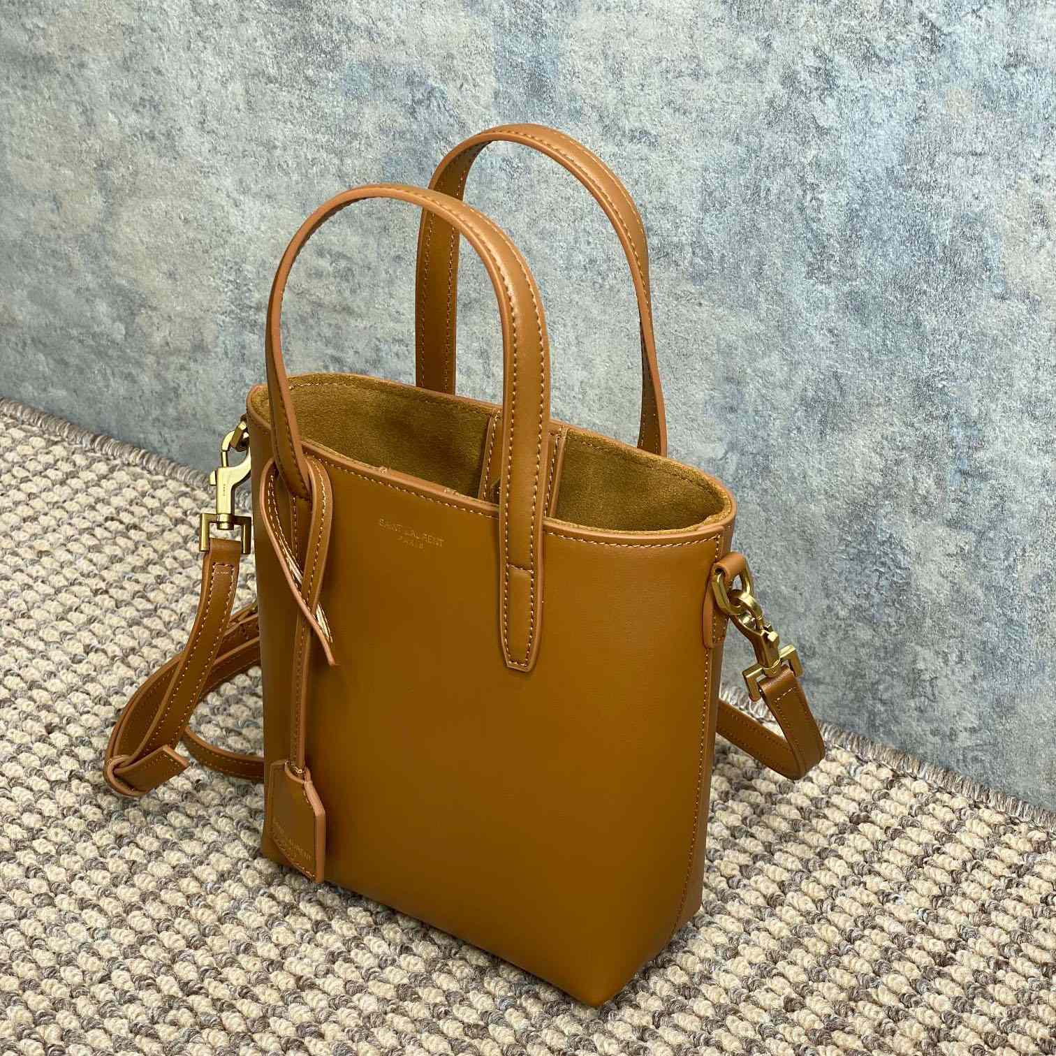 Saint Laurent Mini Toy Shopping Saint Laurent In Box Leather - DesignerGu