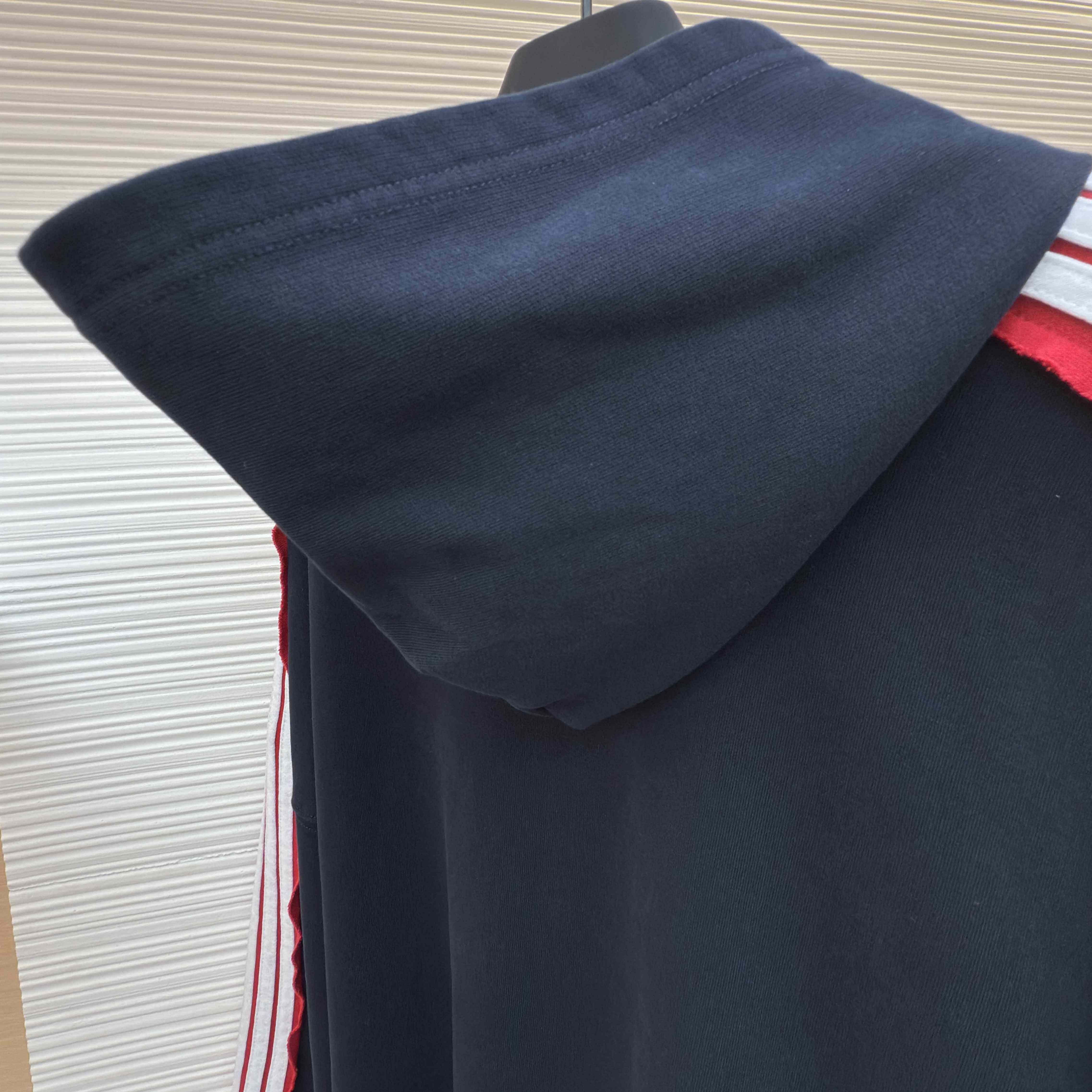 Balenciaga Unity Sports Icon Large Hoodie in faded black and white dry fleece - DesignerGu