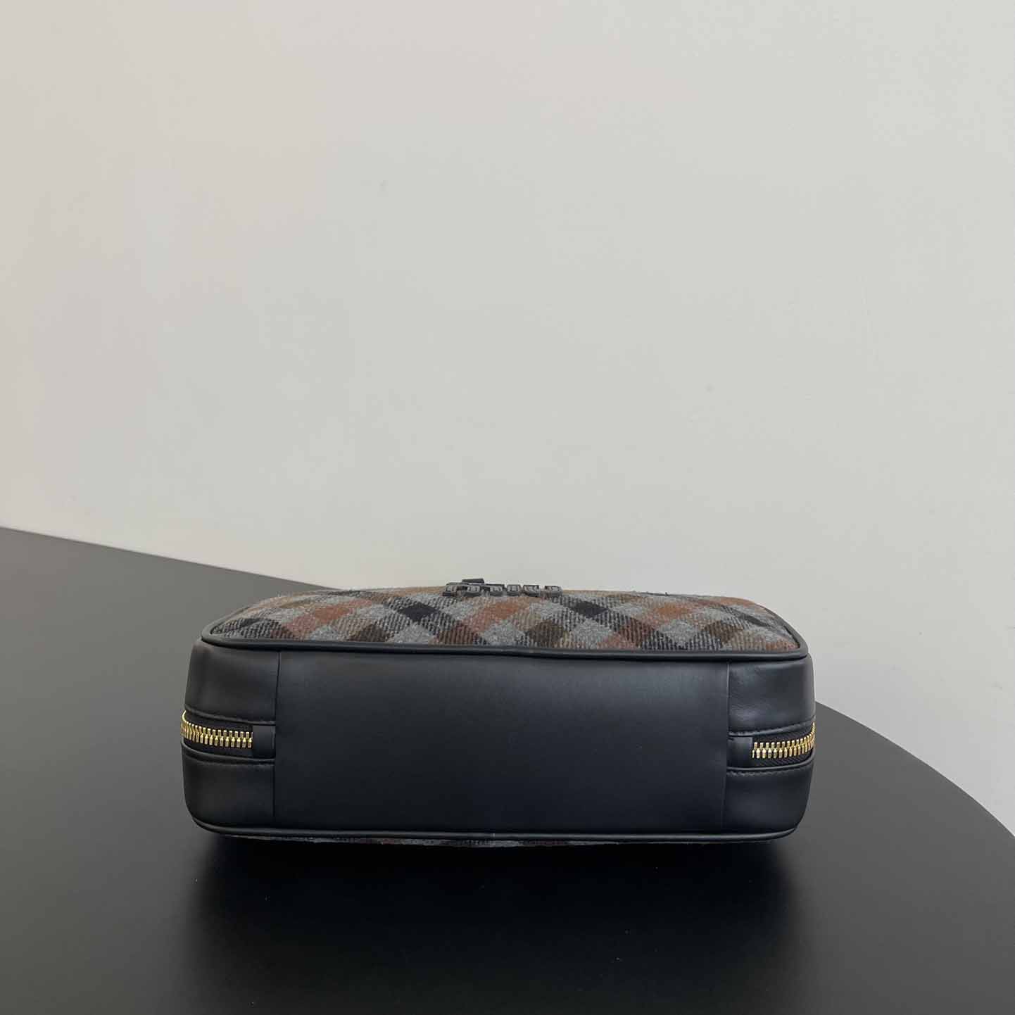 Miu Miu Beau Plaid And Leather Bag - DesignerGu