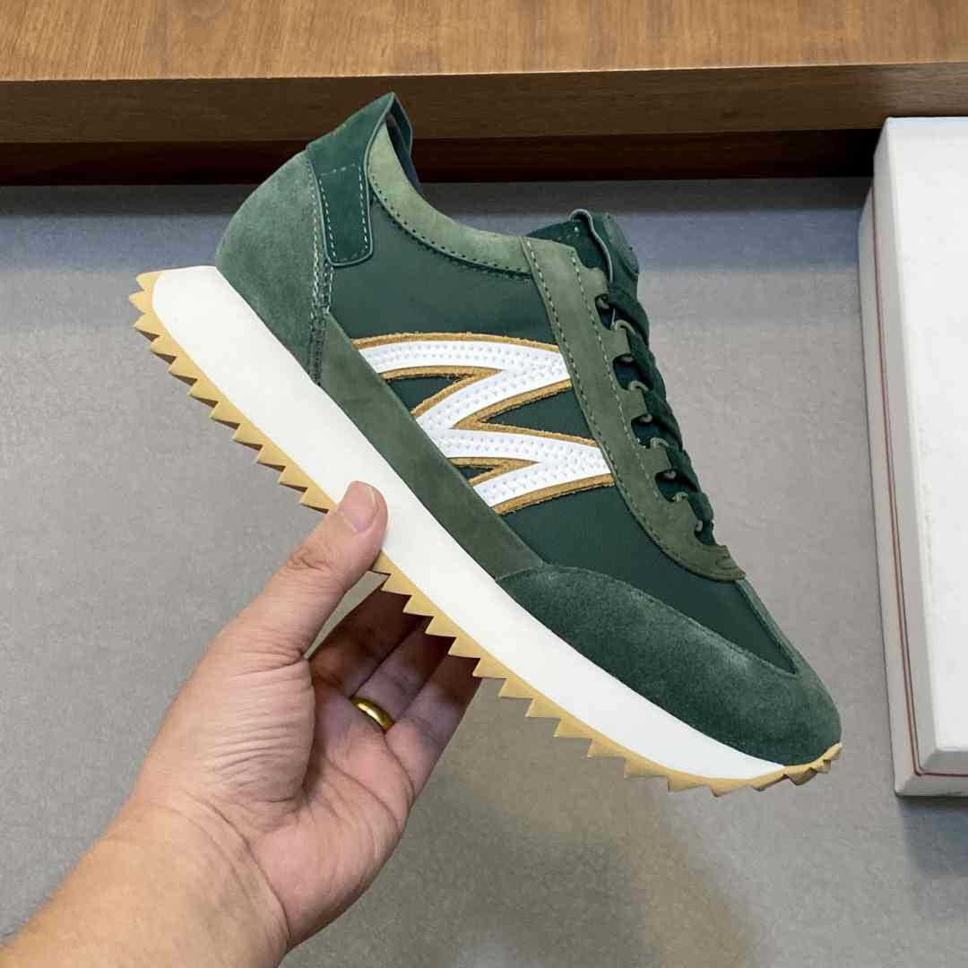 Moncler Pacey2 Suede & Nubuck Trainers - DesignerGu