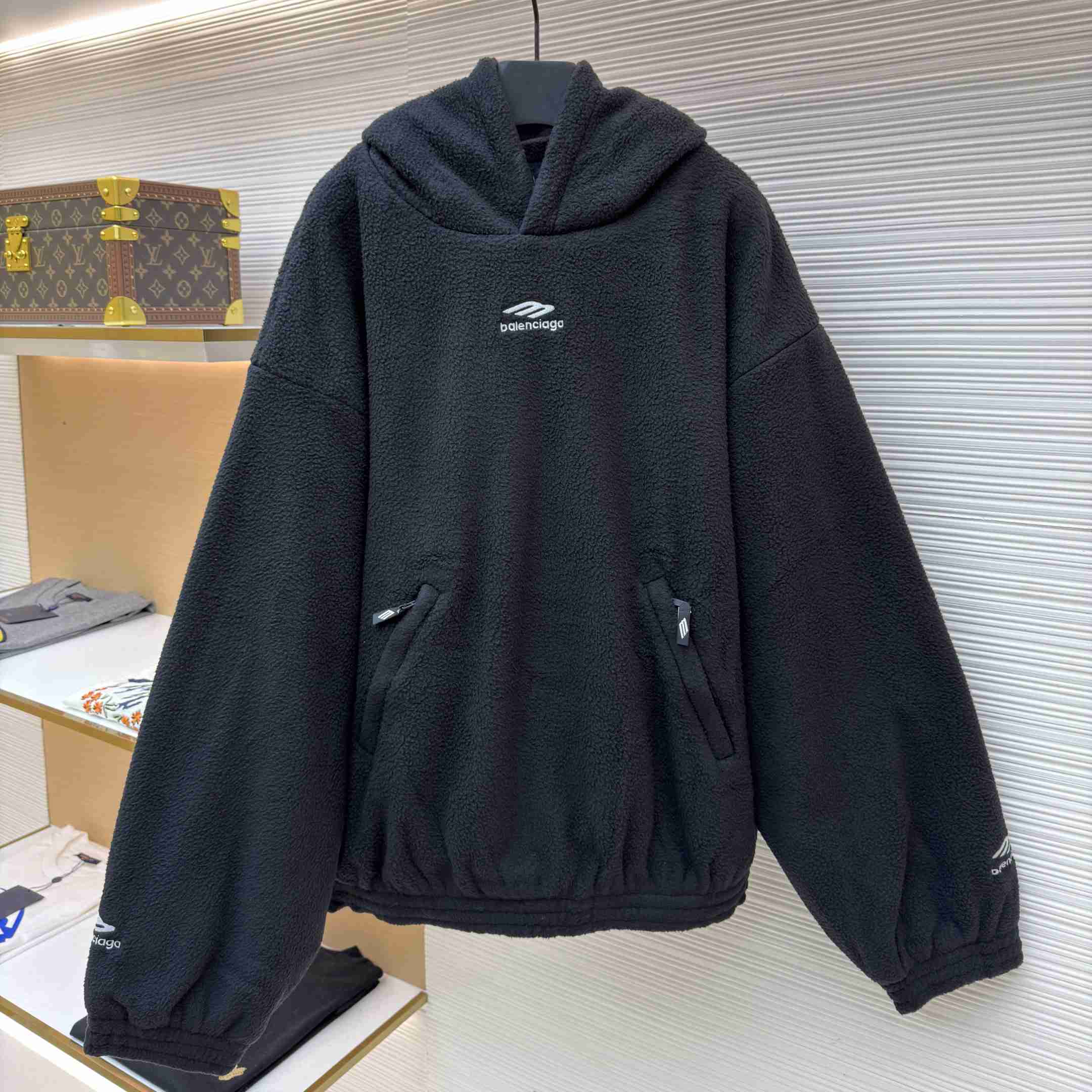 Balenciaga Fleece Sweatshirt  - DesignerGu