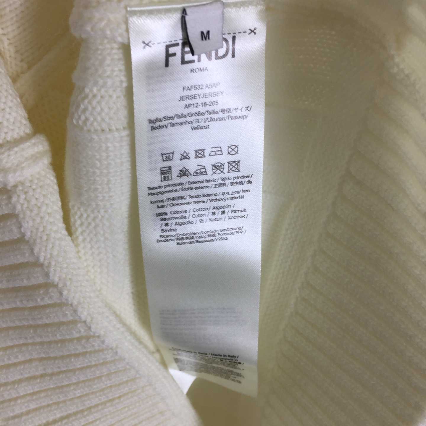 Fendi White Wool Pullover - DesignerGu
