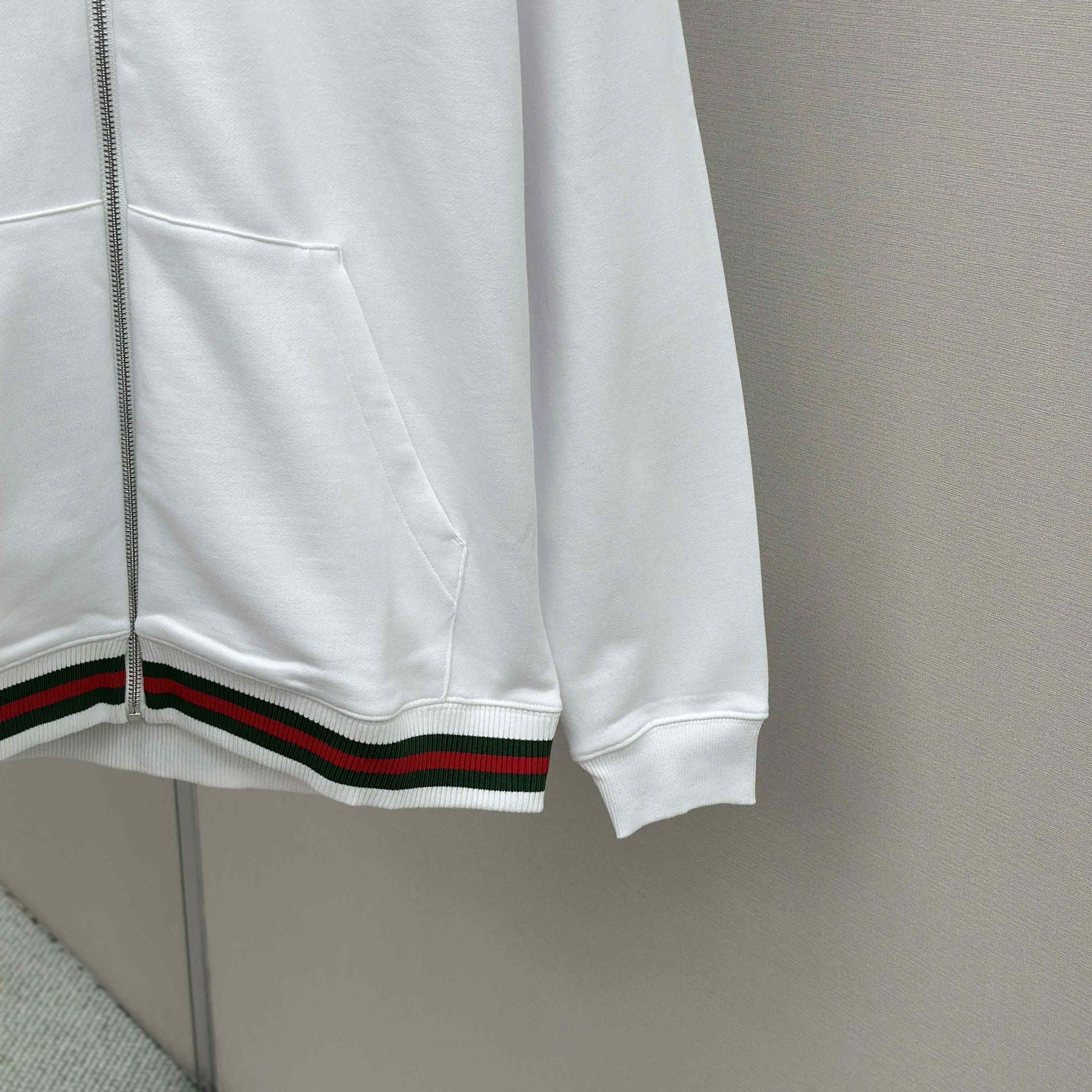 Gucci Cotton Jersey Sweatshirt With Web - DesignerGu