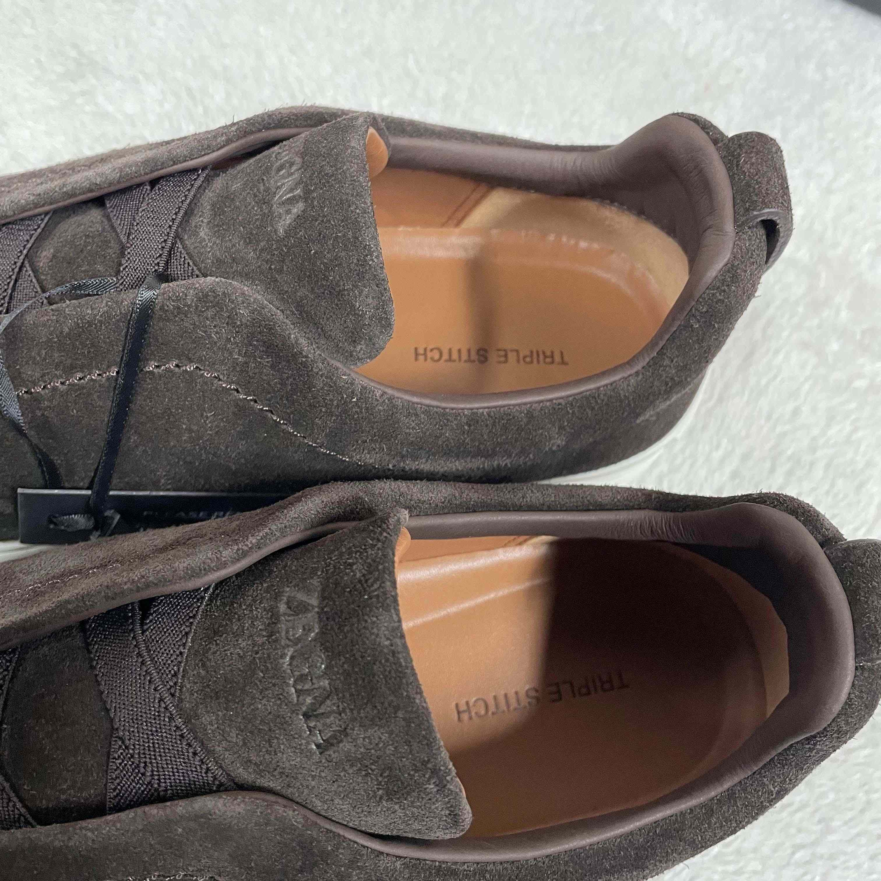 Zegna Utility Blue suede Triple Stitch™ Sneakers - DesignerGu