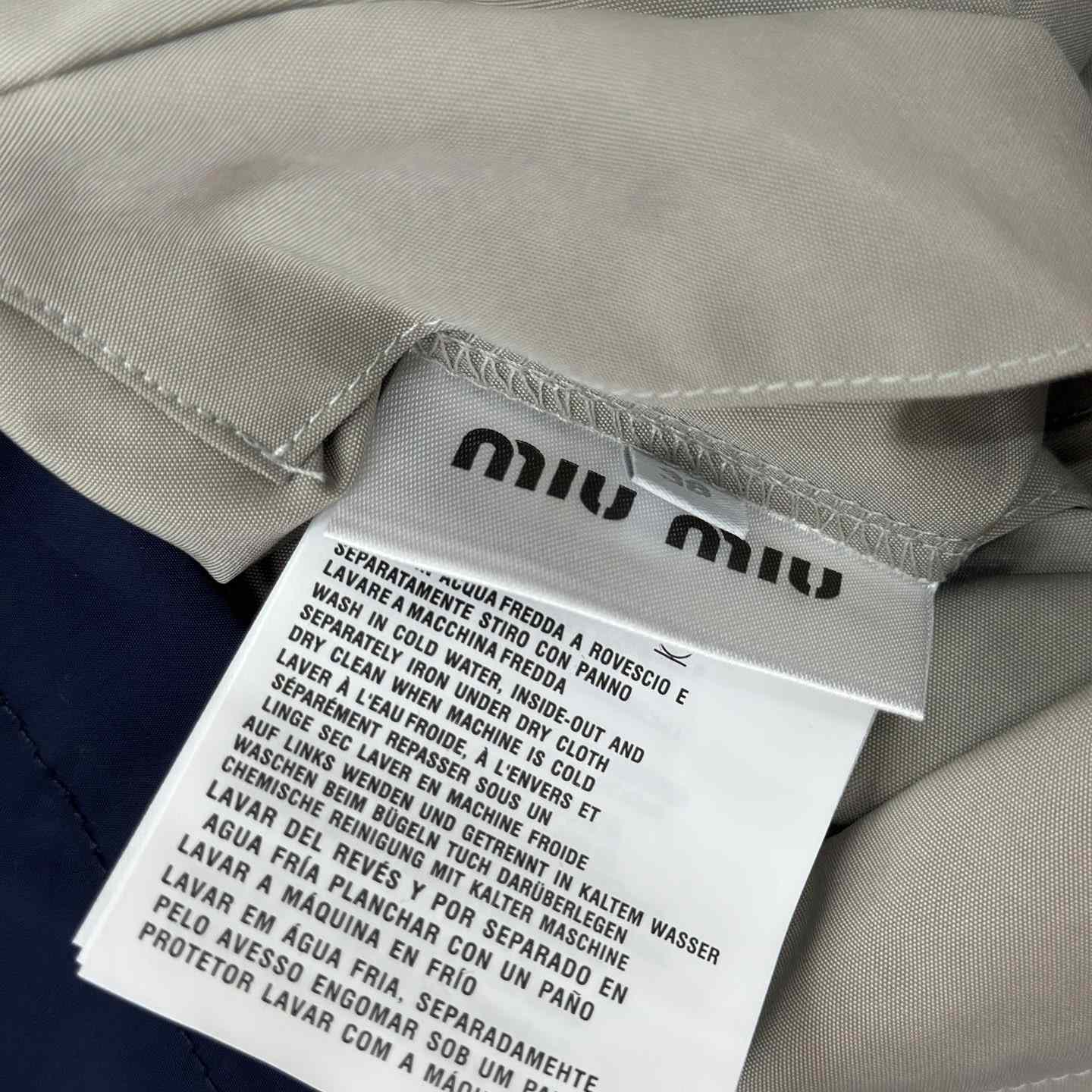Miu Miu Panama Cotton And Technical Pongé Blouson Jacket - DesignerGu