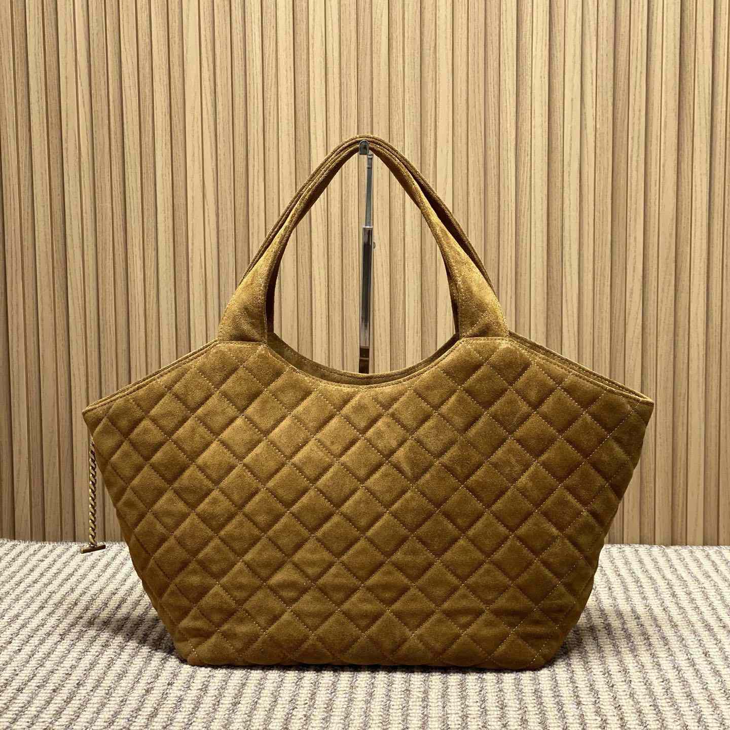 Saint Laurent Icare Medium In Quilted Suede  - DesignerGu