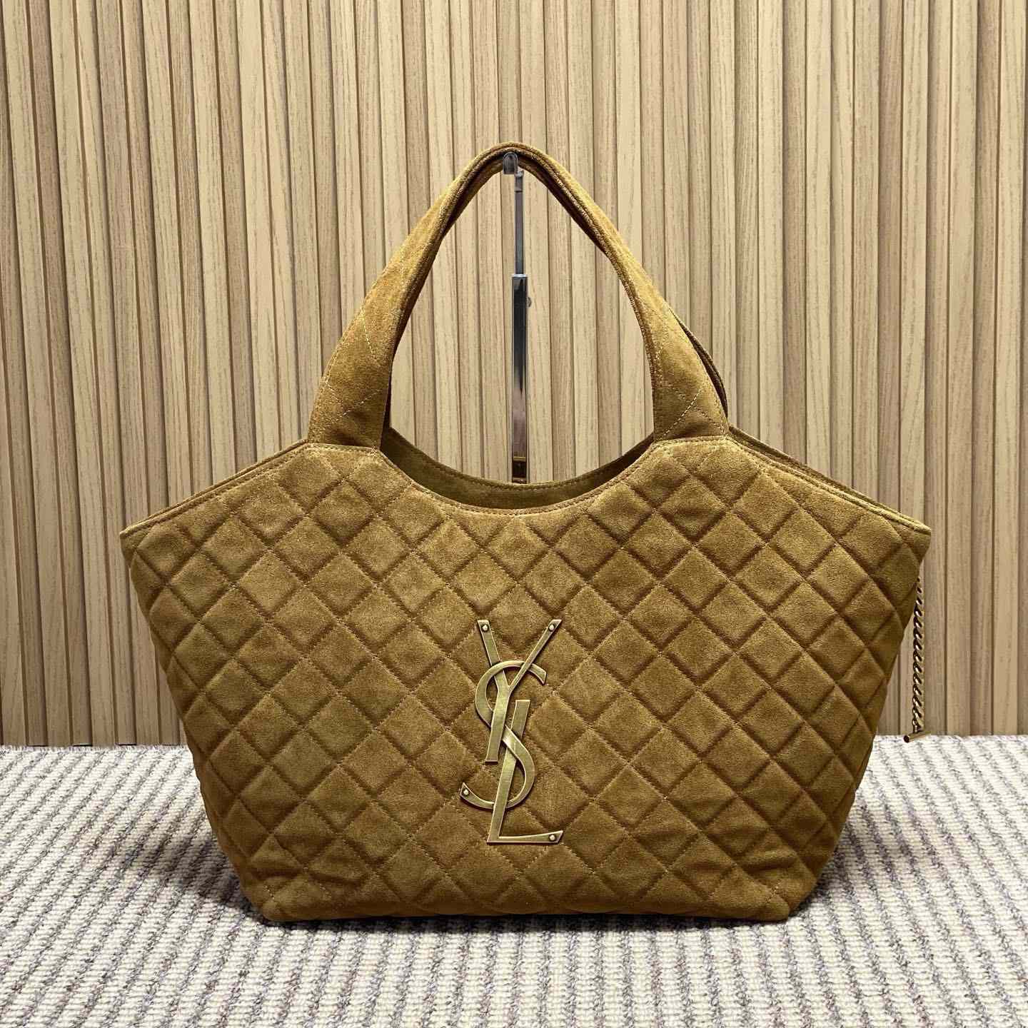 Saint Laurent Icare Medium In Quilted Suede  - DesignerGu