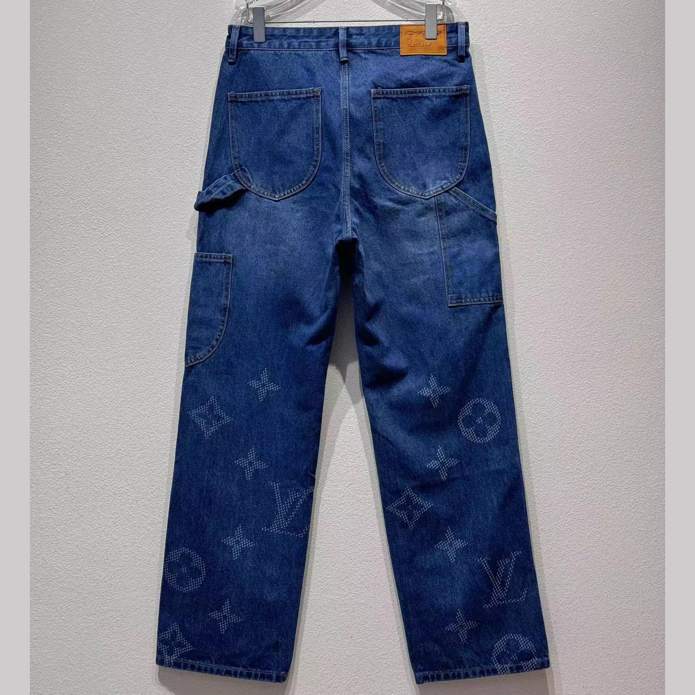 Louis Vuitton Monogram Denim Workwear Pants   1AIJUF - DesignerGu